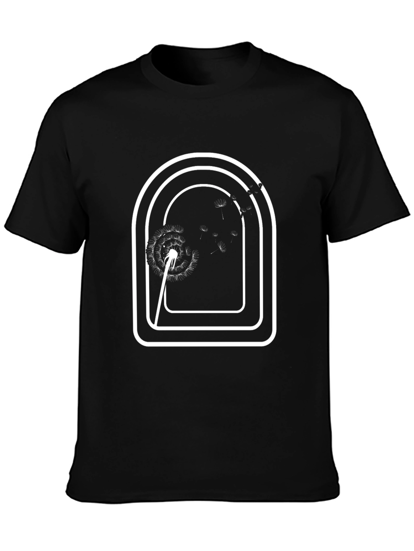 Dandelion Graphic Black T-Shirt