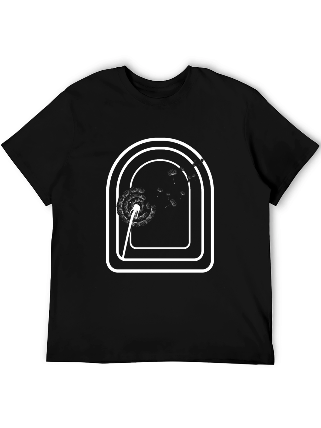 Dandelion Graphic Black T-Shirt