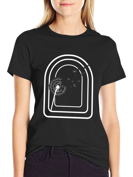 Dandelion Graphic Black T-Shirt