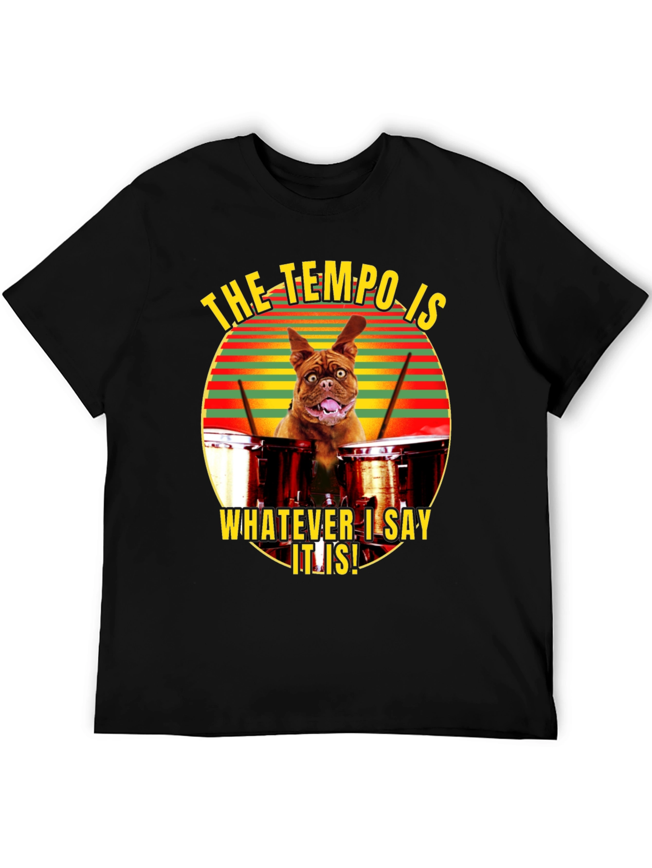 Tempo Dog Drummer Graphic T-Shirt