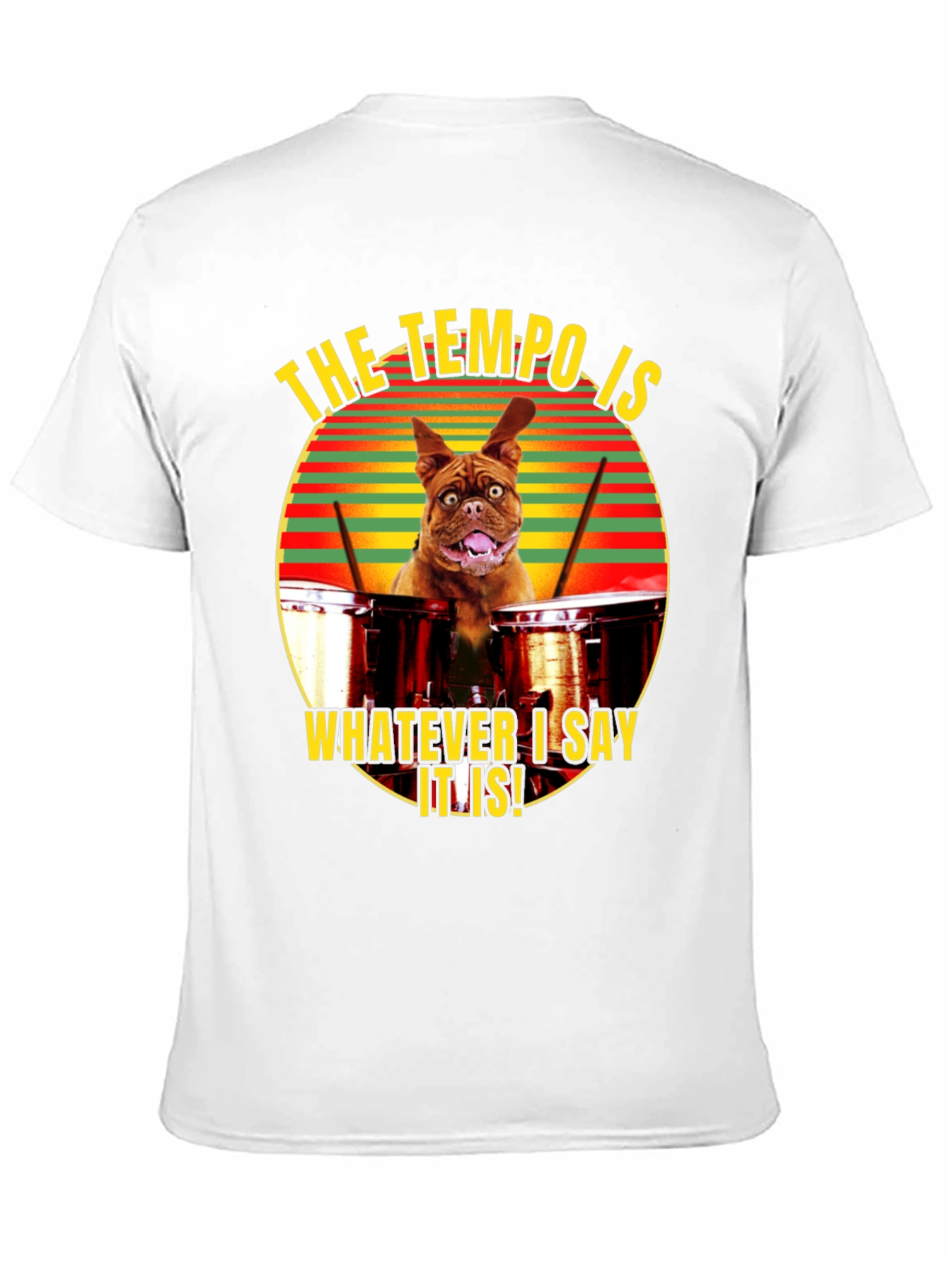 Tempo Dog Drummer Graphic T-Shirt