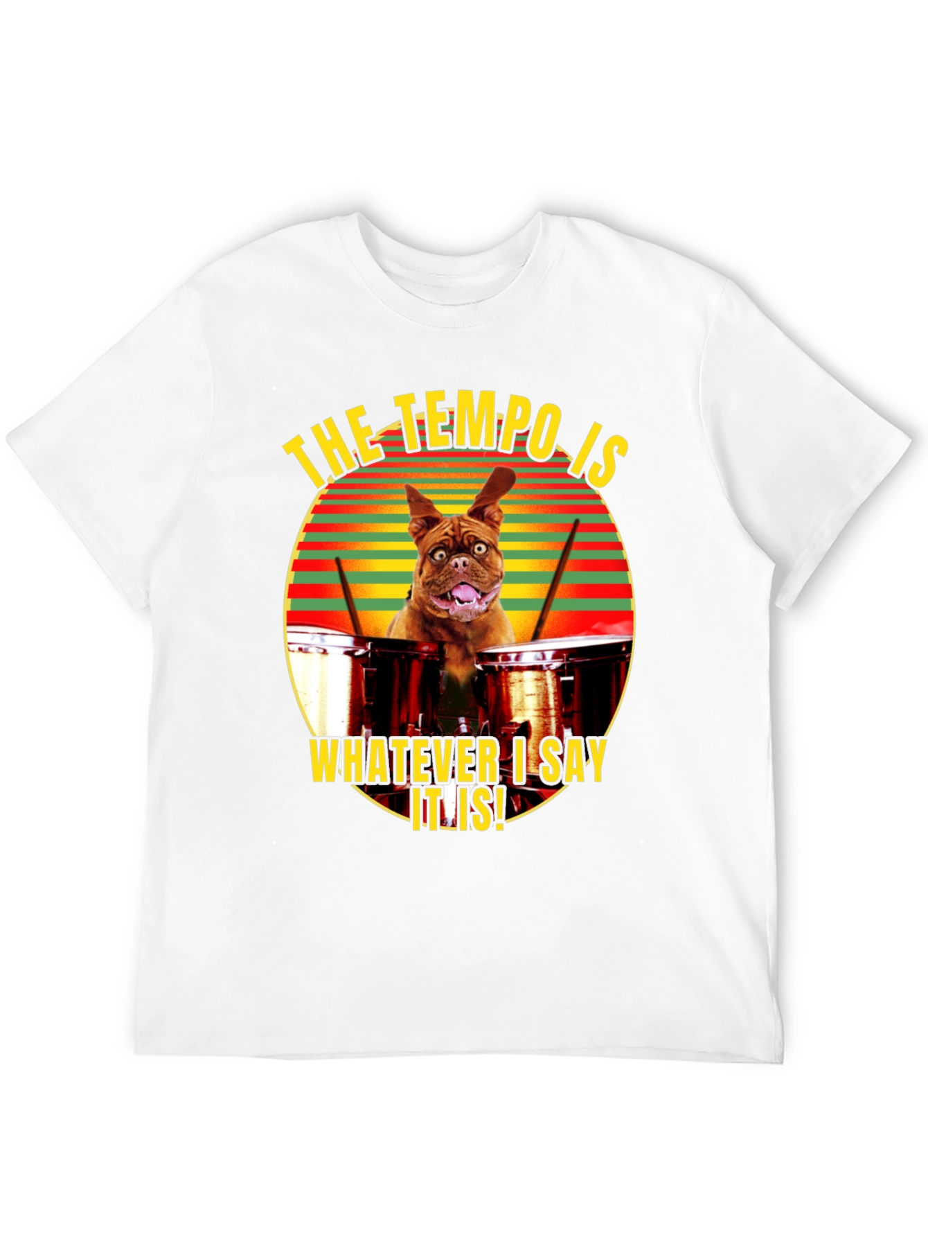 Tempo Dog Drummer Graphic T-Shirt