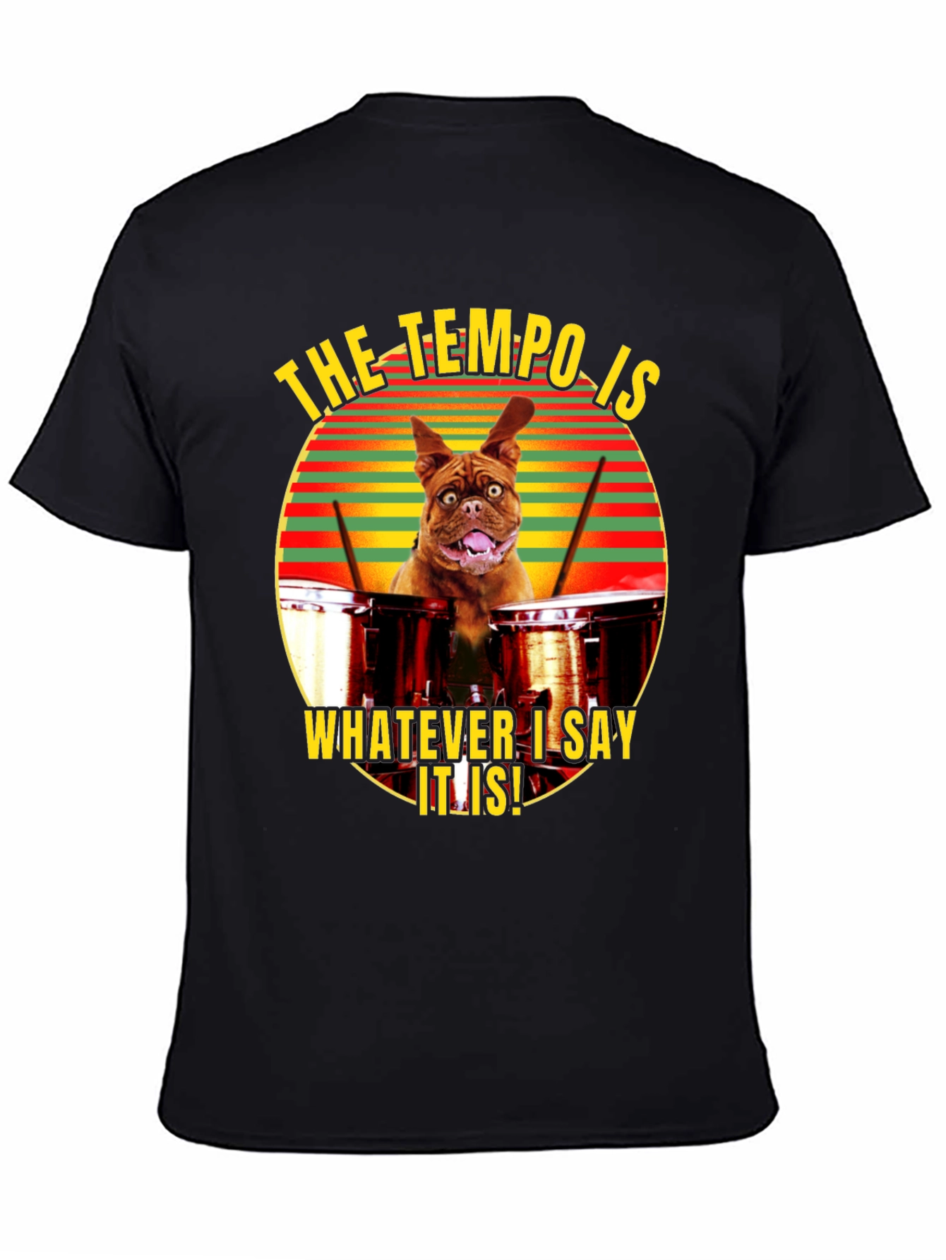 Tempo Dog Drummer Graphic T-Shirt