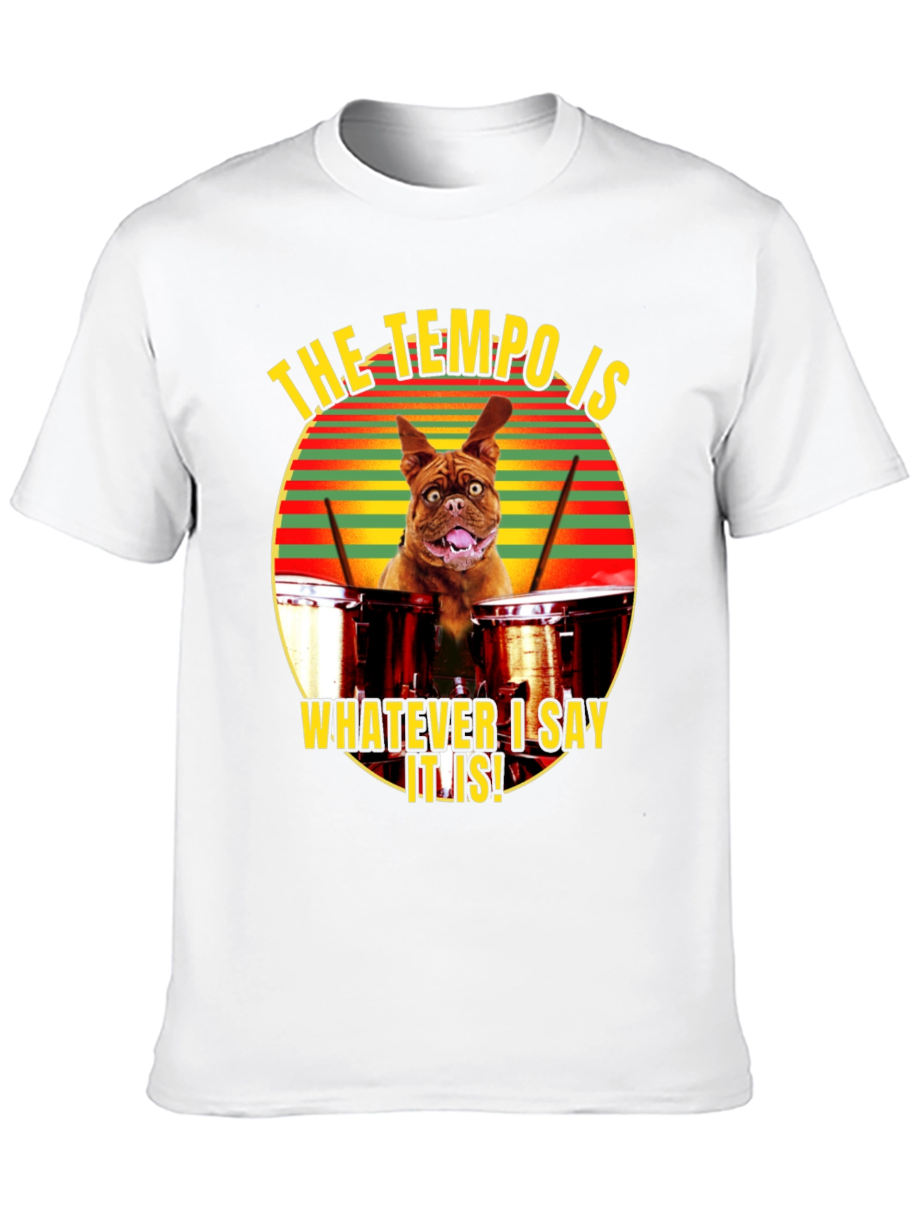 Tempo Dog Drummer Graphic T-Shirt