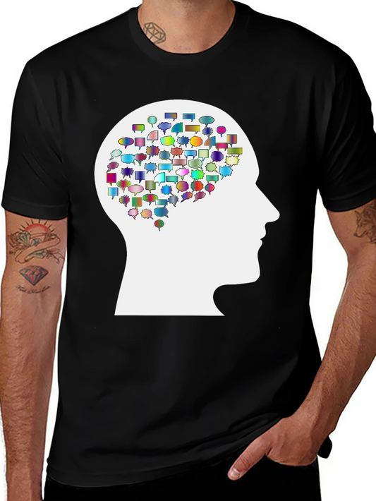 Thoughtful Mind T-Shirt - Black Cotton Blend