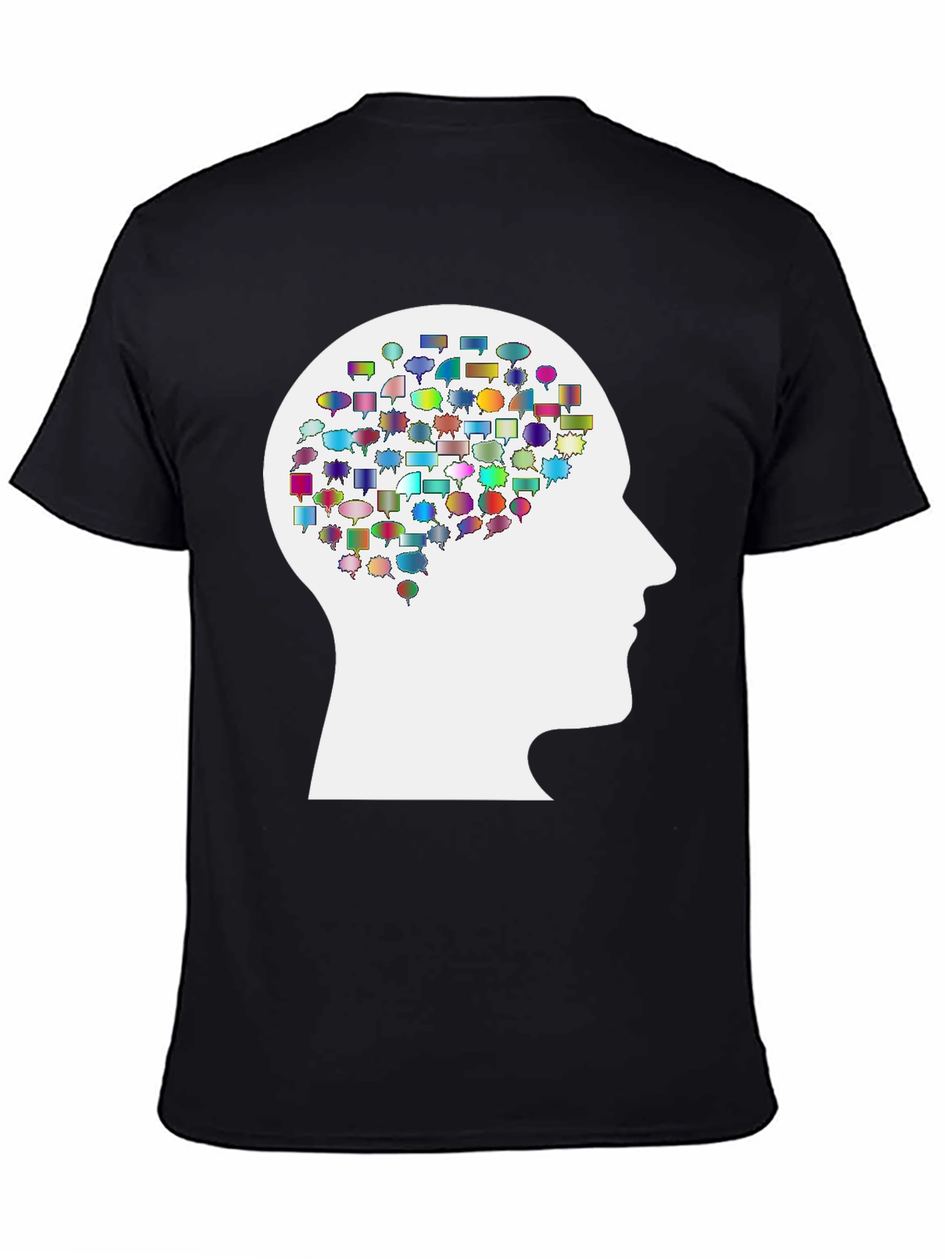 Thoughtful Mind T-Shirt - Black Cotton Blend