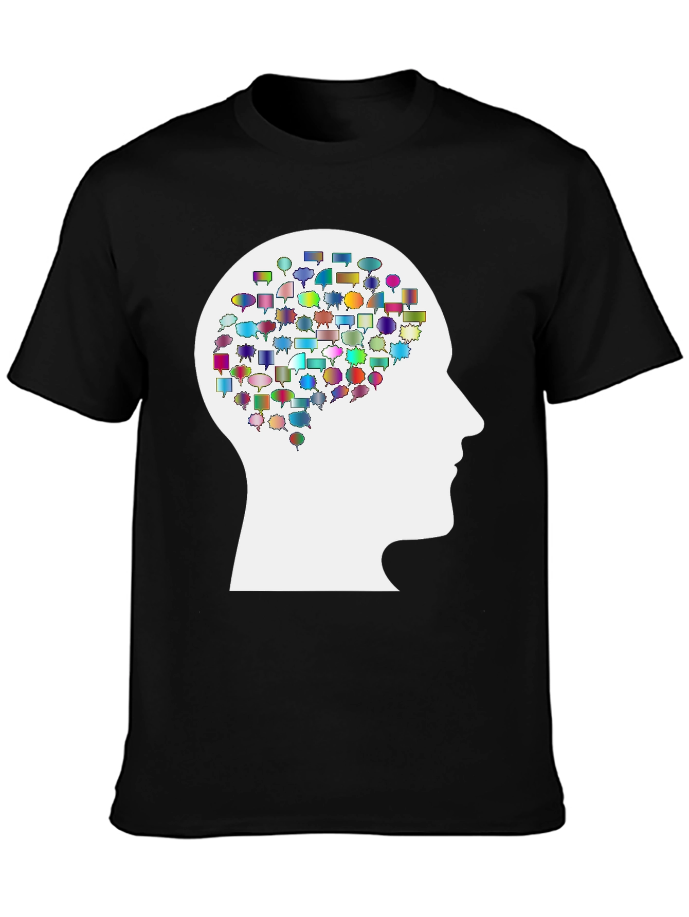 Thoughtful Mind T-Shirt - Black Cotton Blend