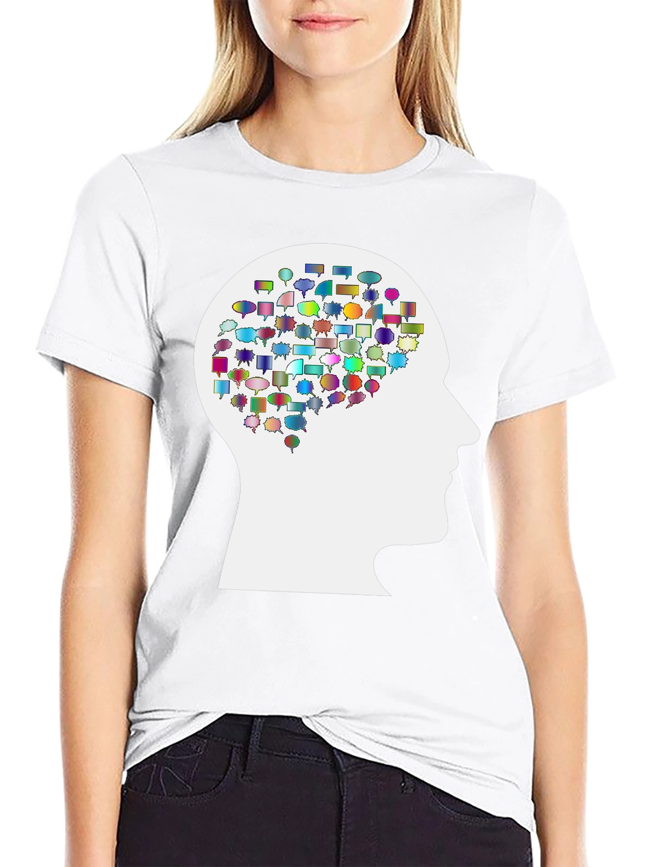 Thoughtful Mind T-Shirt - Black Cotton Blend