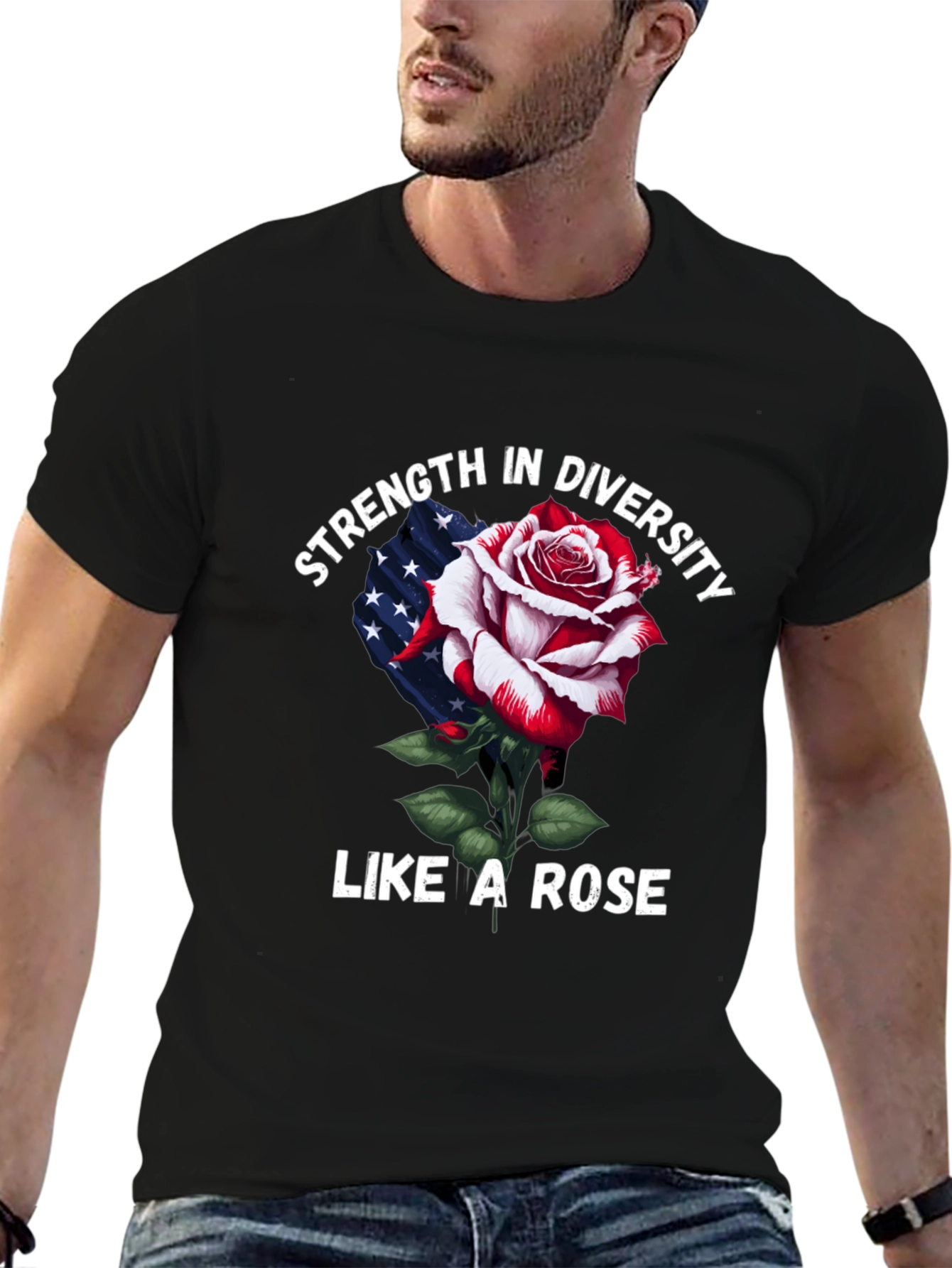 Strength in Diversity Rose Graphic Tee