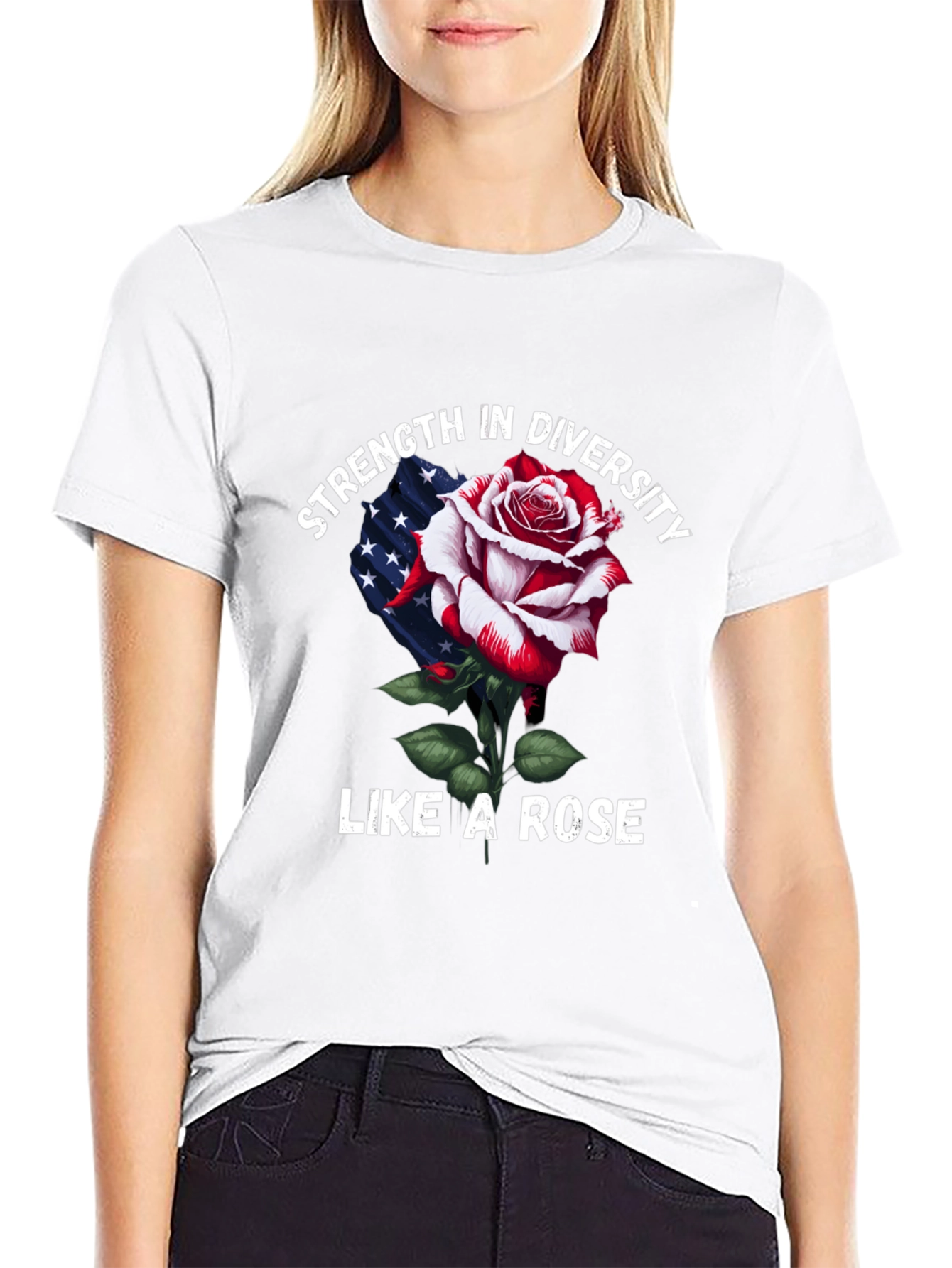 Strength in Diversity Rose Graphic Tee