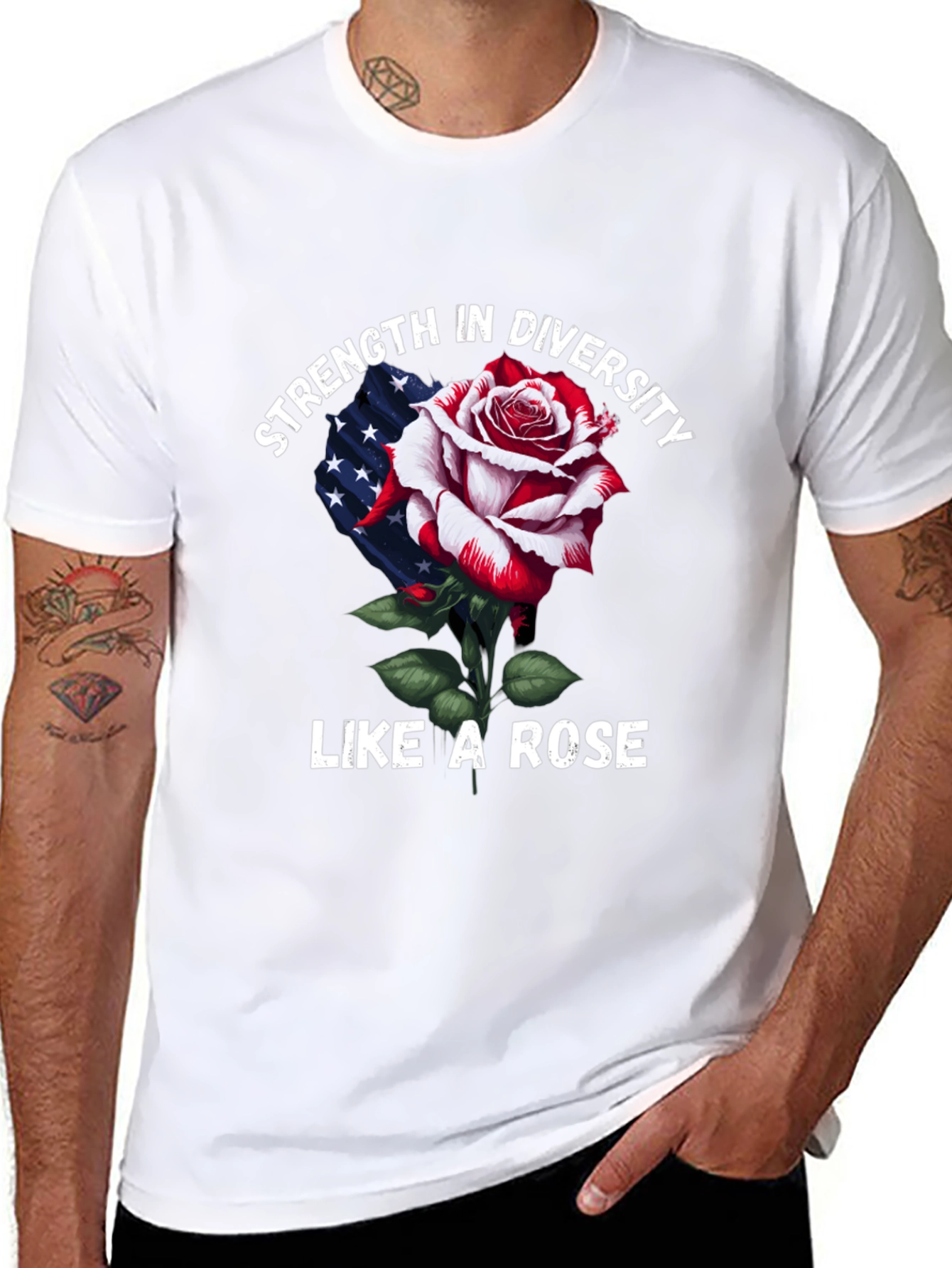 Strength in Diversity Rose Graphic Tee