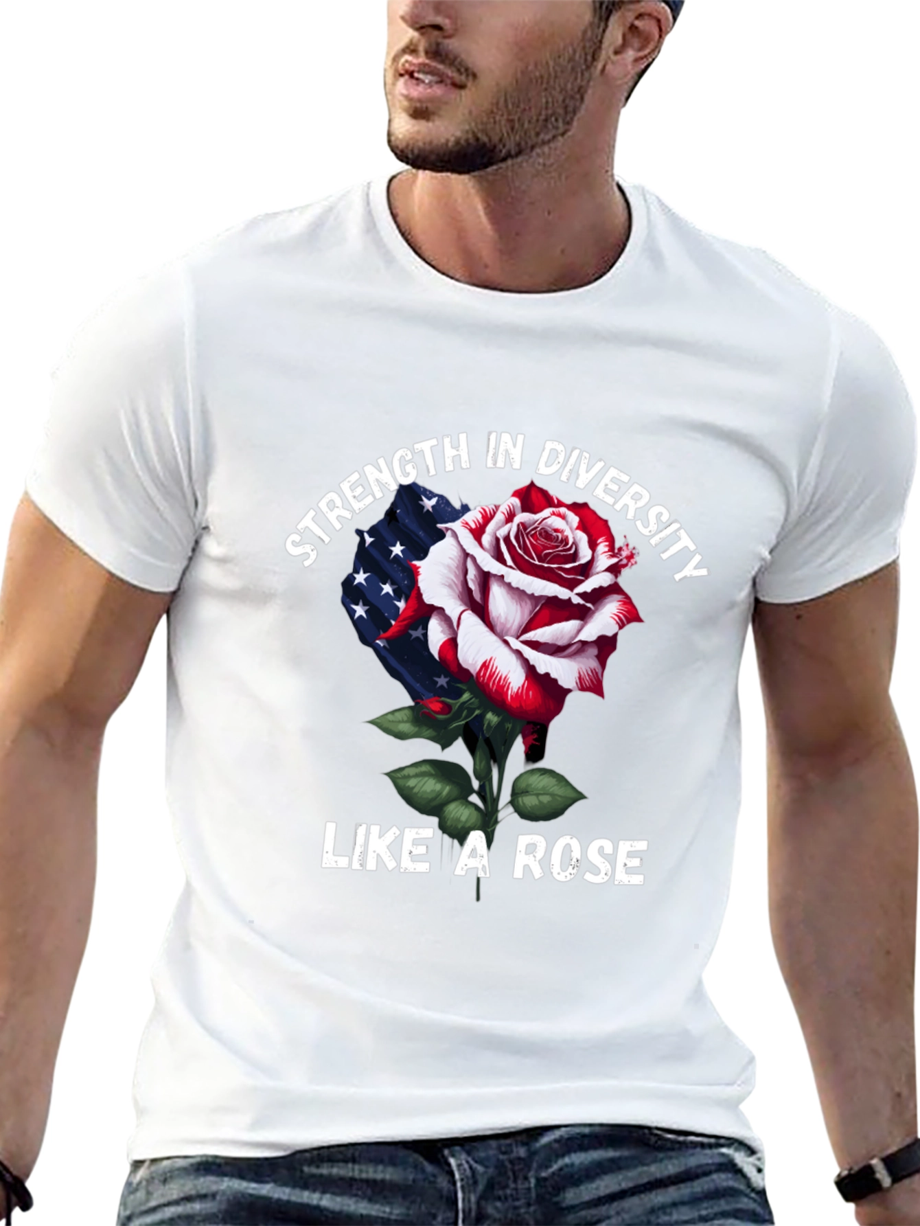 Strength in Diversity Rose Graphic Tee