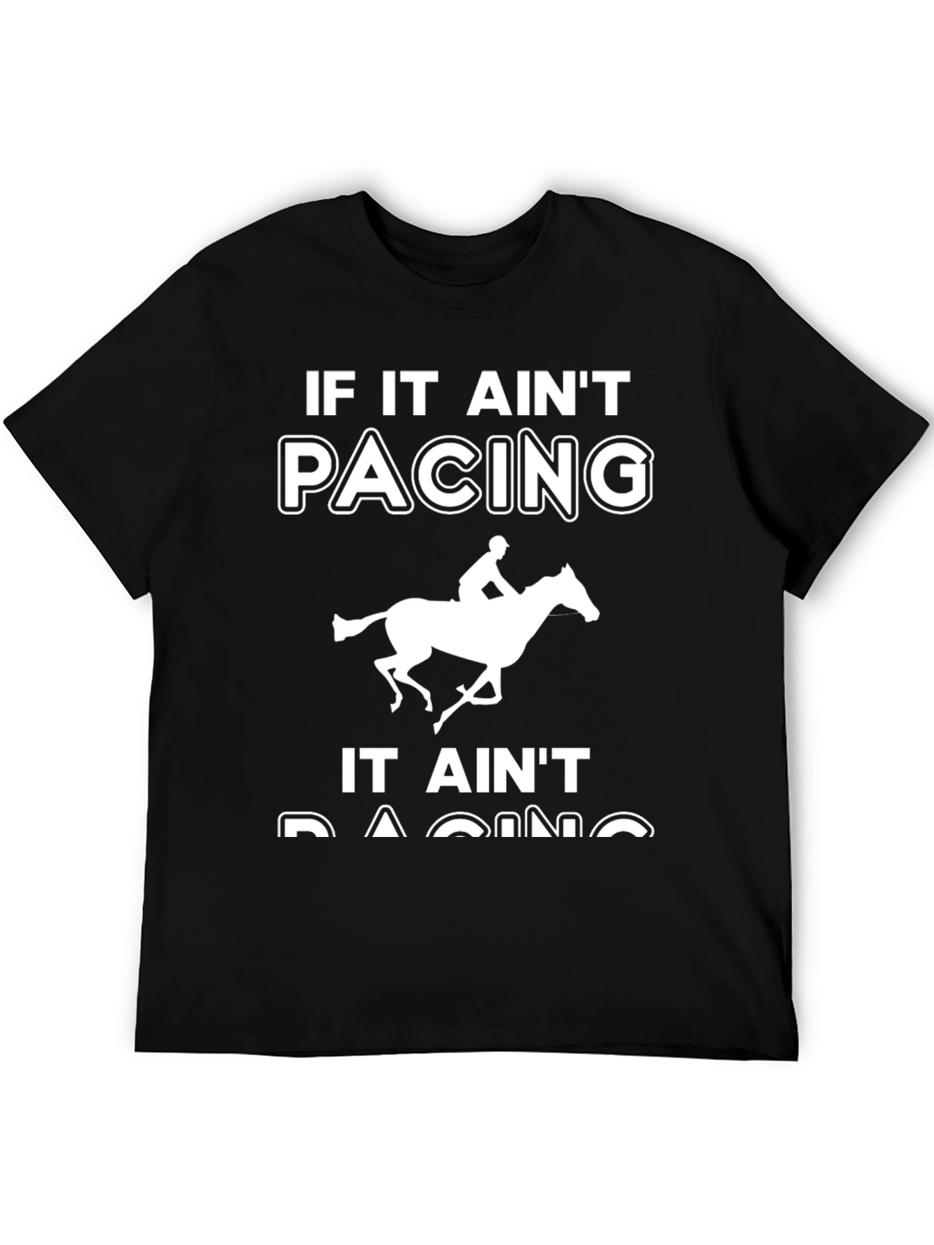 Pacing Horse Racer Graphic T-Shirt