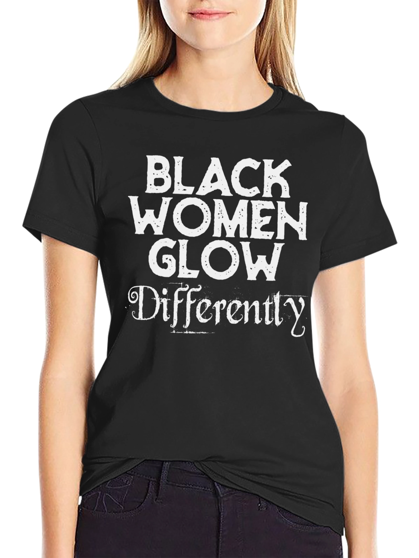 Black Women Glow Differently Graphic Tee