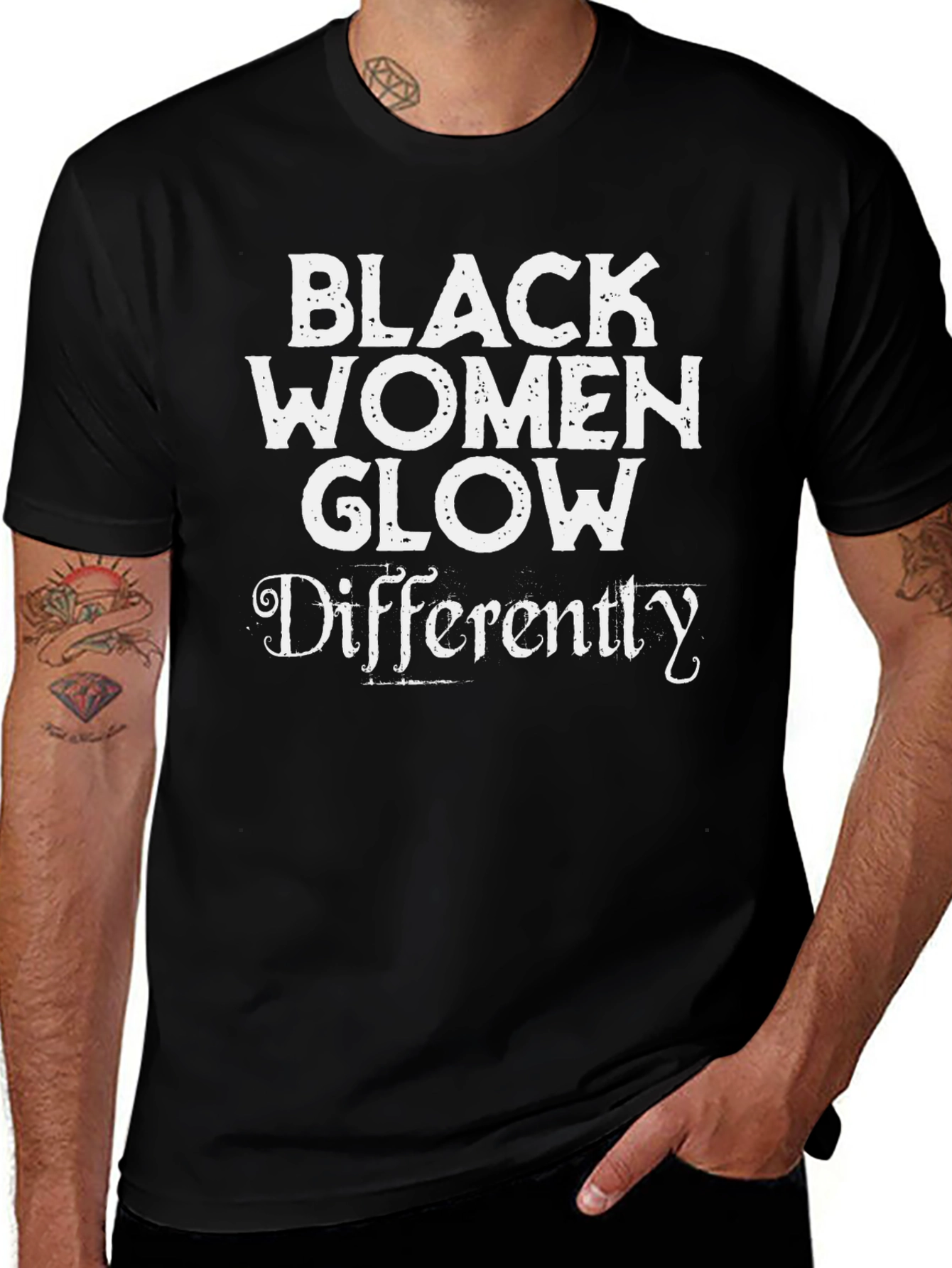 Black Women Glow Differently Graphic Tee
