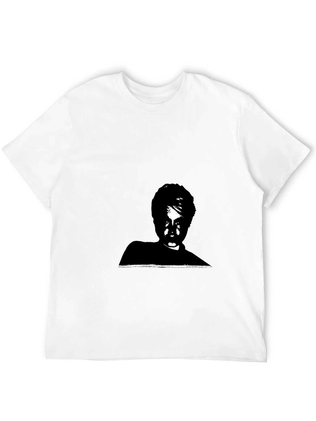 Monochrome Portrait Graphic Tee - Soft Cotton Blend