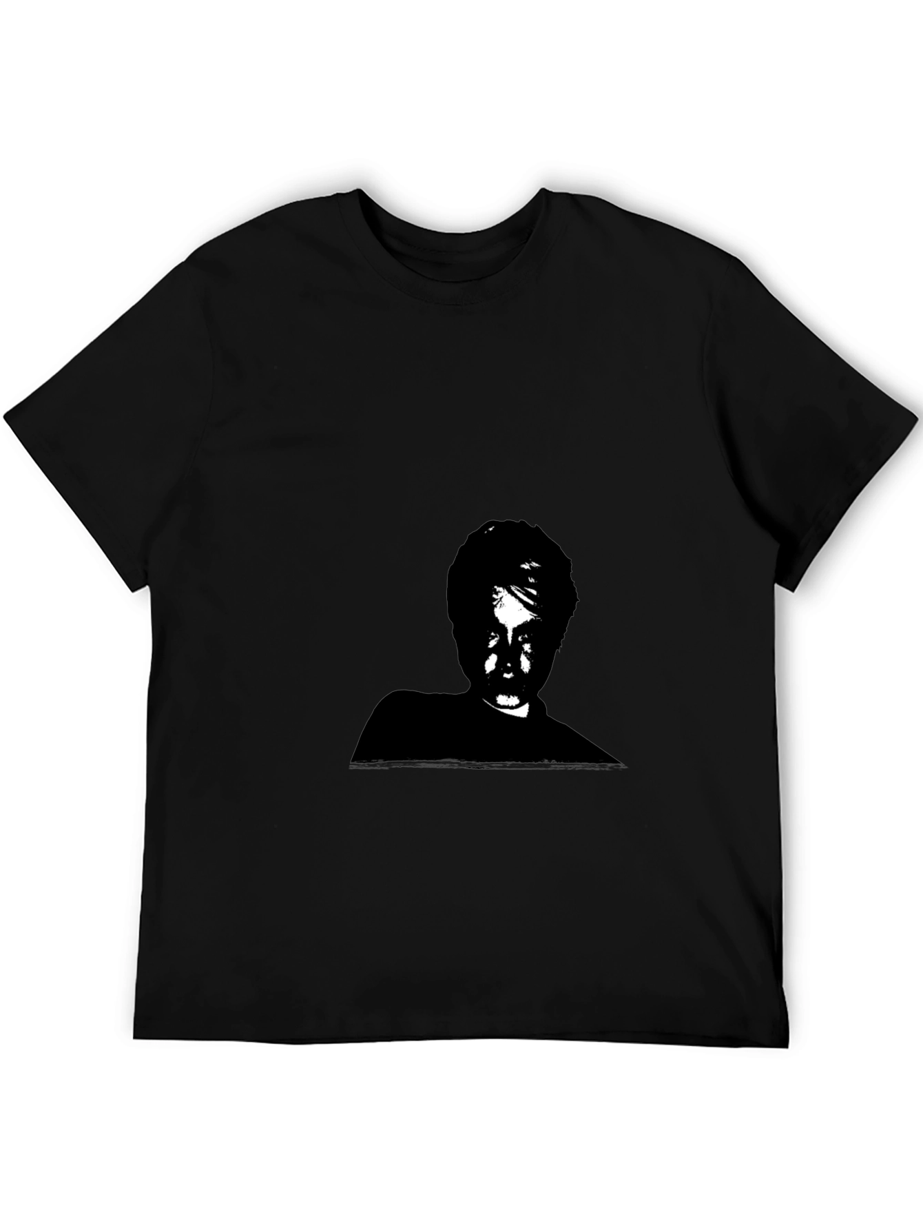 Monochrome Portrait Graphic Tee - Soft Cotton Blend
