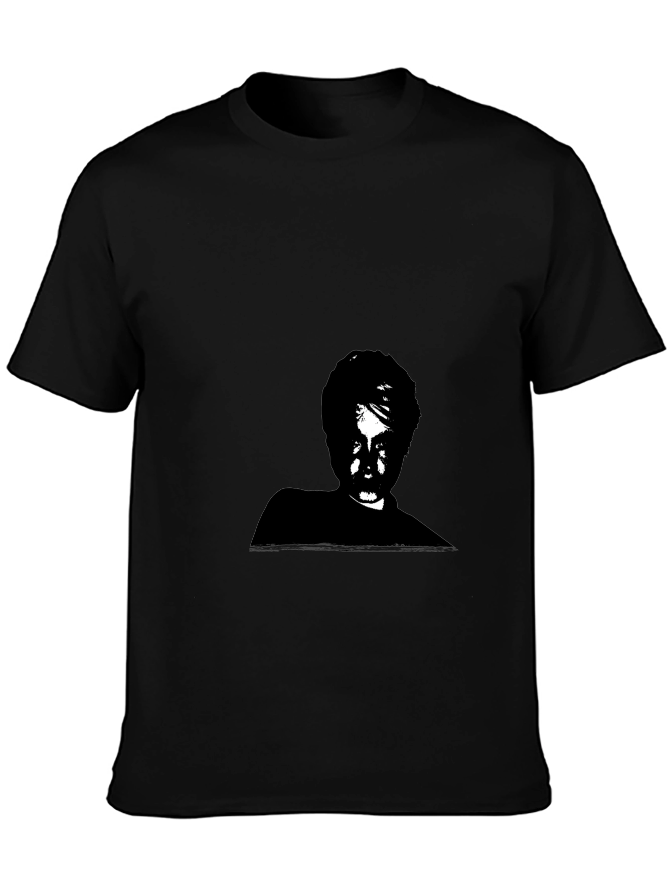 Monochrome Portrait Graphic Tee - Soft Cotton Blend