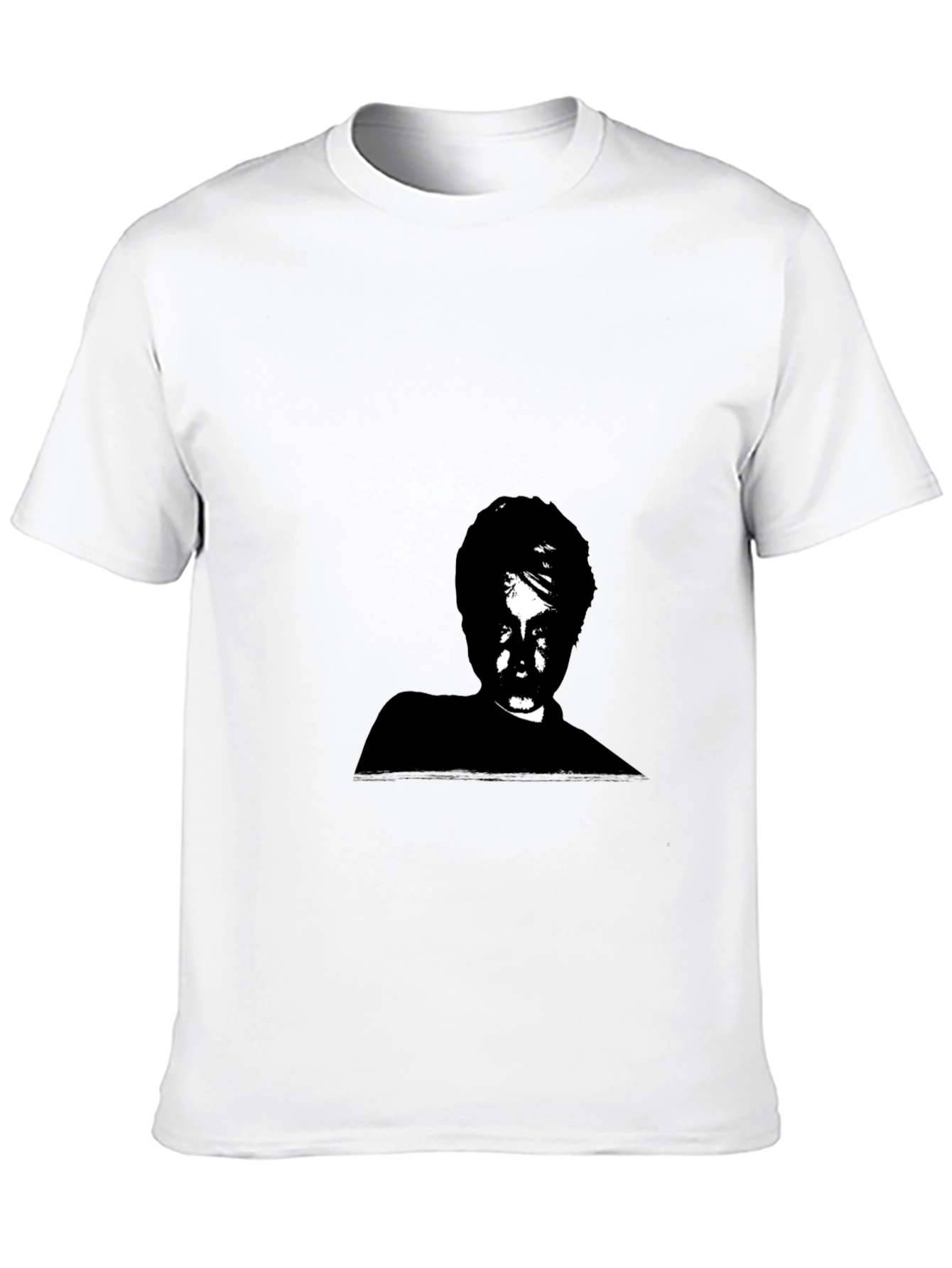Monochrome Portrait Graphic Tee - Soft Cotton Blend