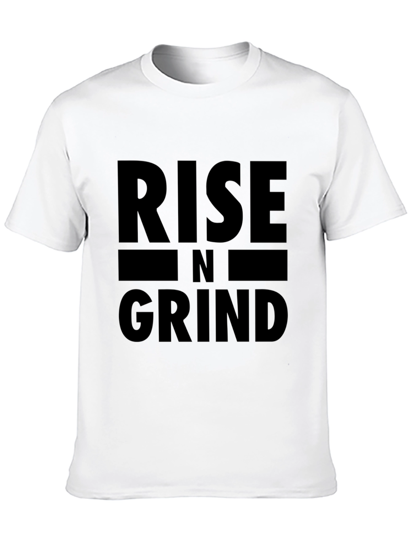 Rise N Grind Graphic Tee - Motivational Black T-Shirt