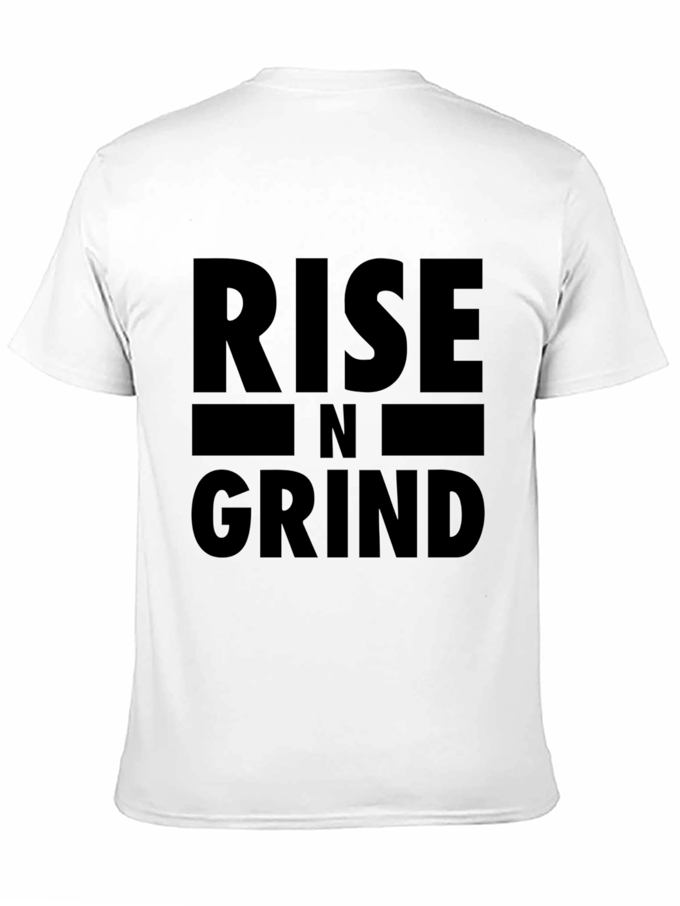 Rise N Grind Graphic Tee - Motivational Black T-Shirt