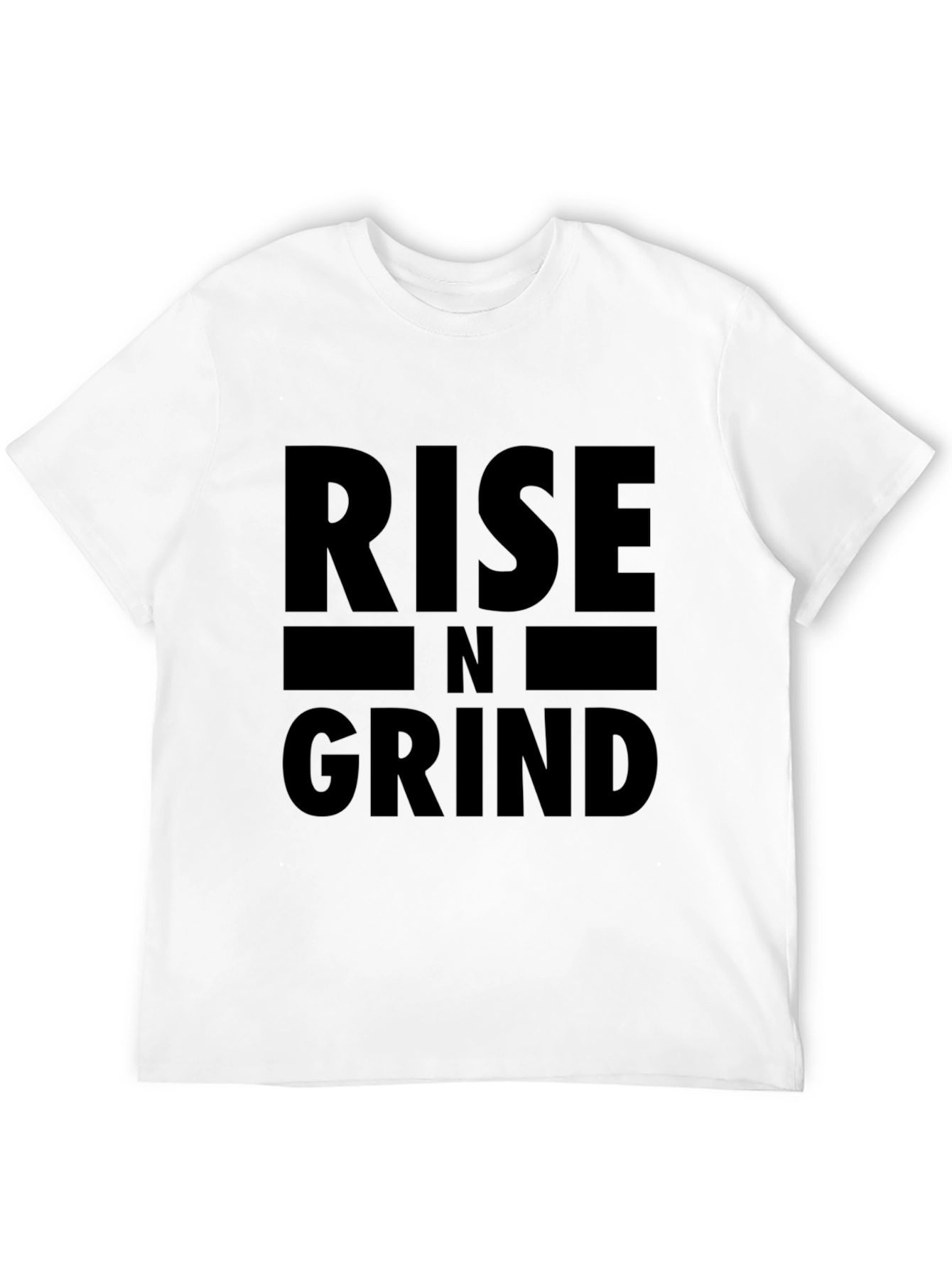 Rise N Grind Graphic Tee - Motivational Black T-Shirt