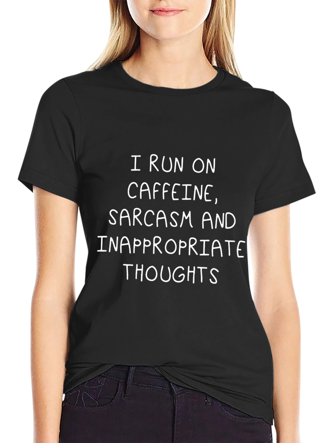 Caffeine Sarcasm T-Shirt Funny Humor Graphic Tee