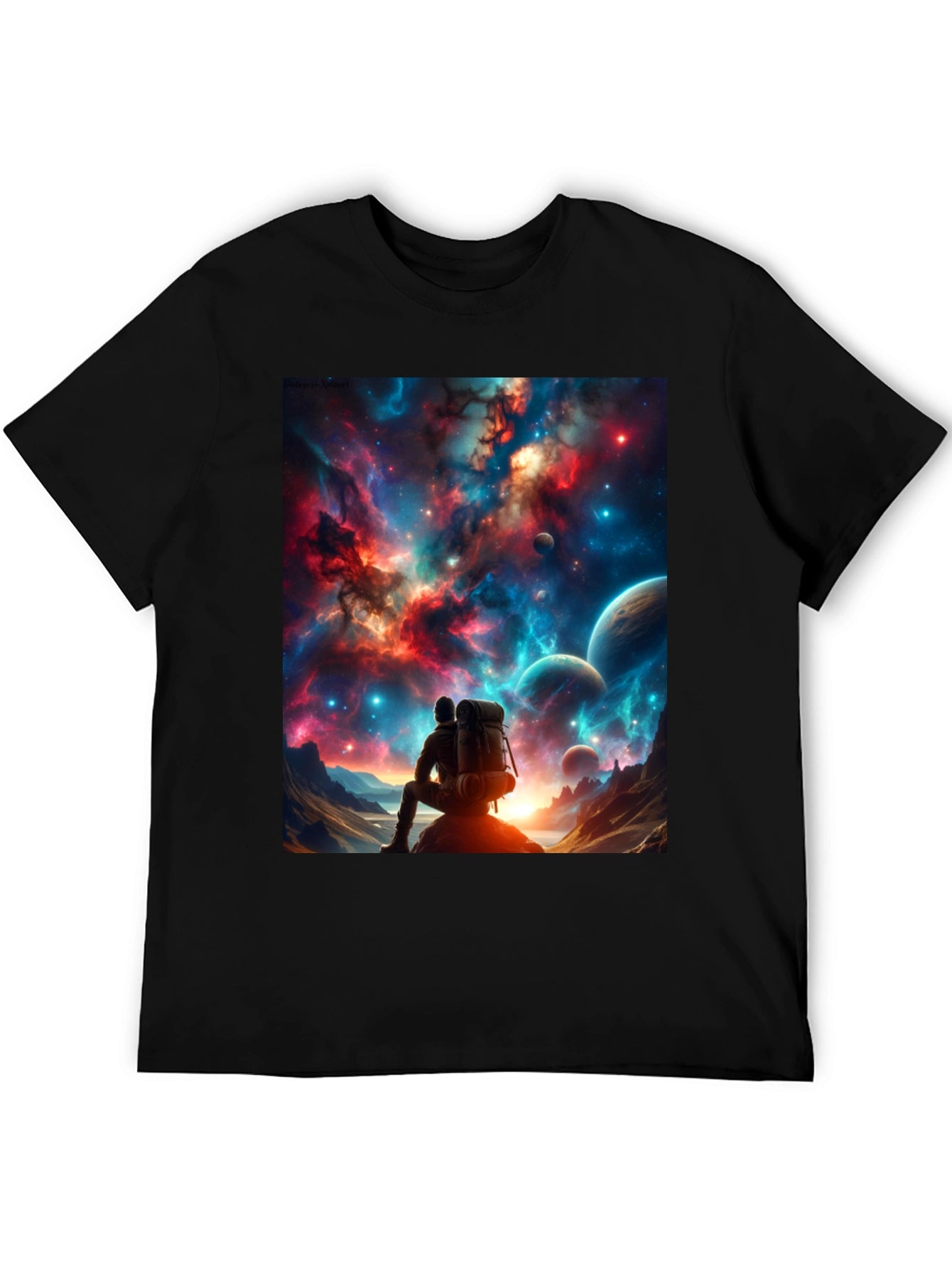Space Explorer Graphic Tee - Black
