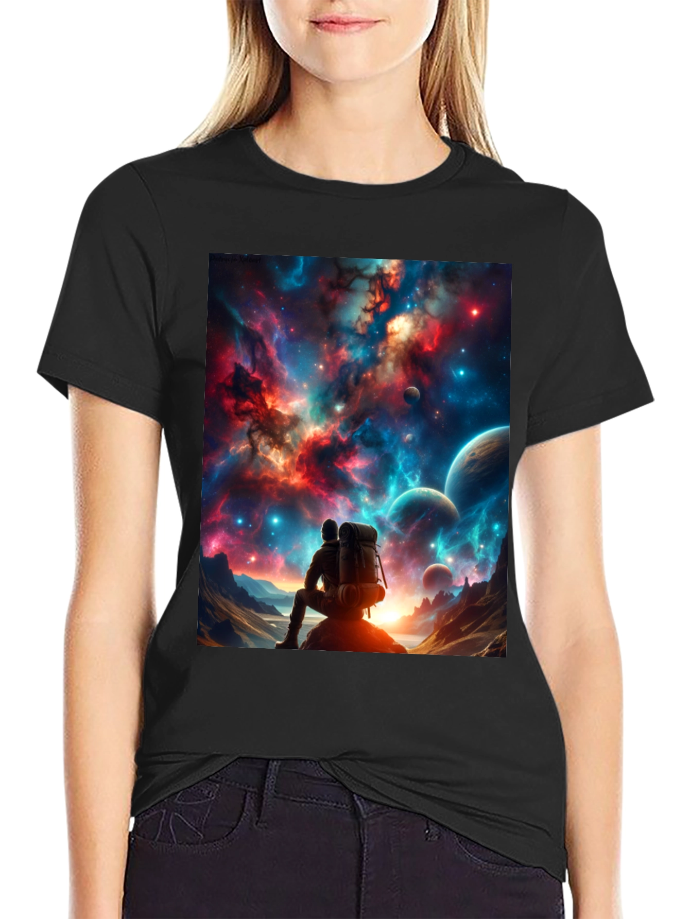 Space Explorer Graphic Tee - Black