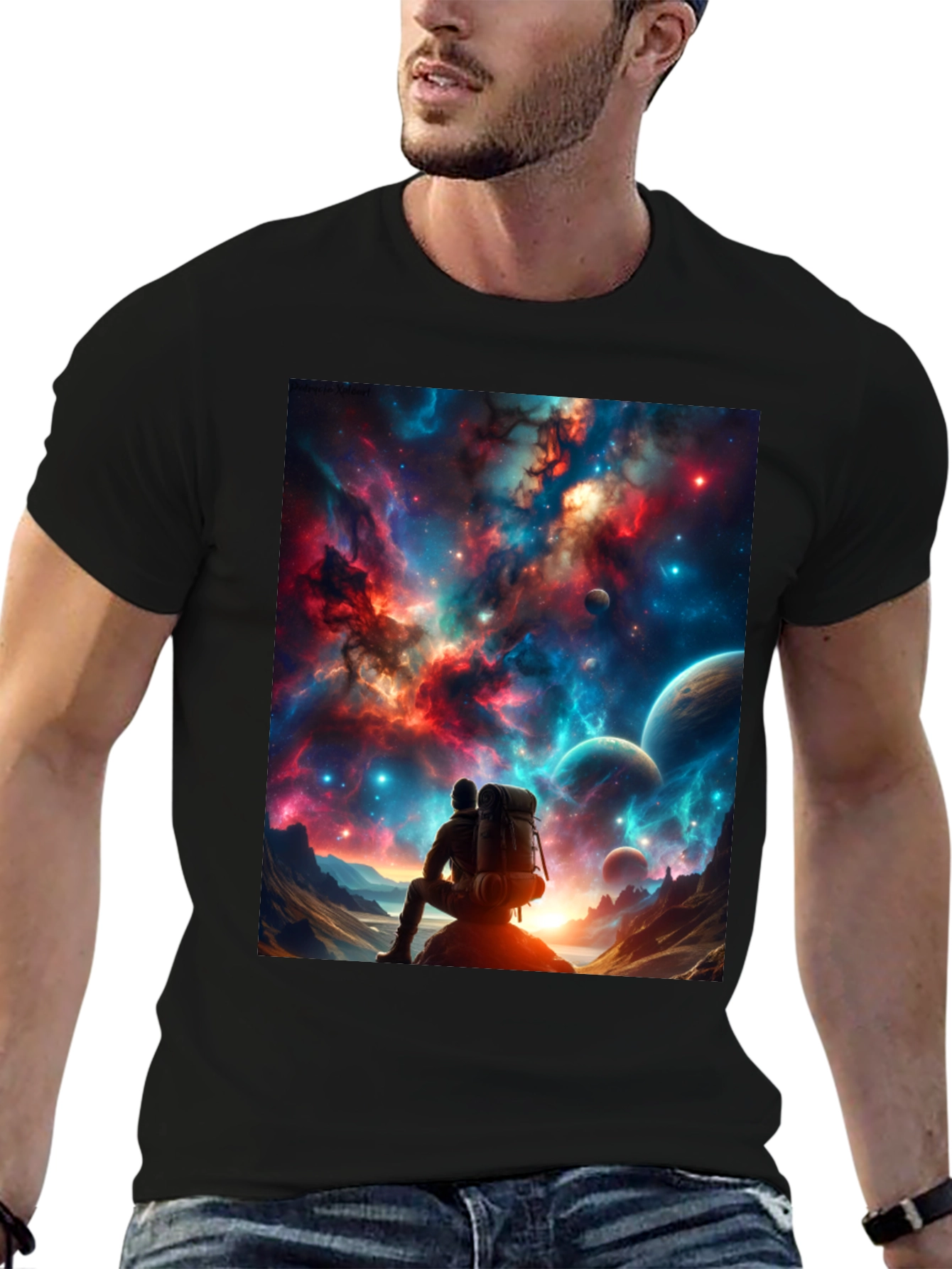 Space Explorer Graphic Tee - Black