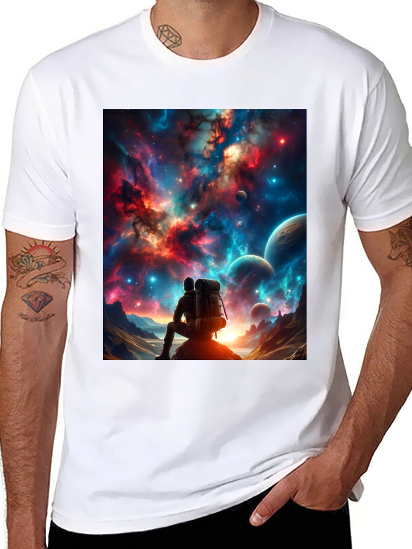 Space Explorer Graphic Tee - Black