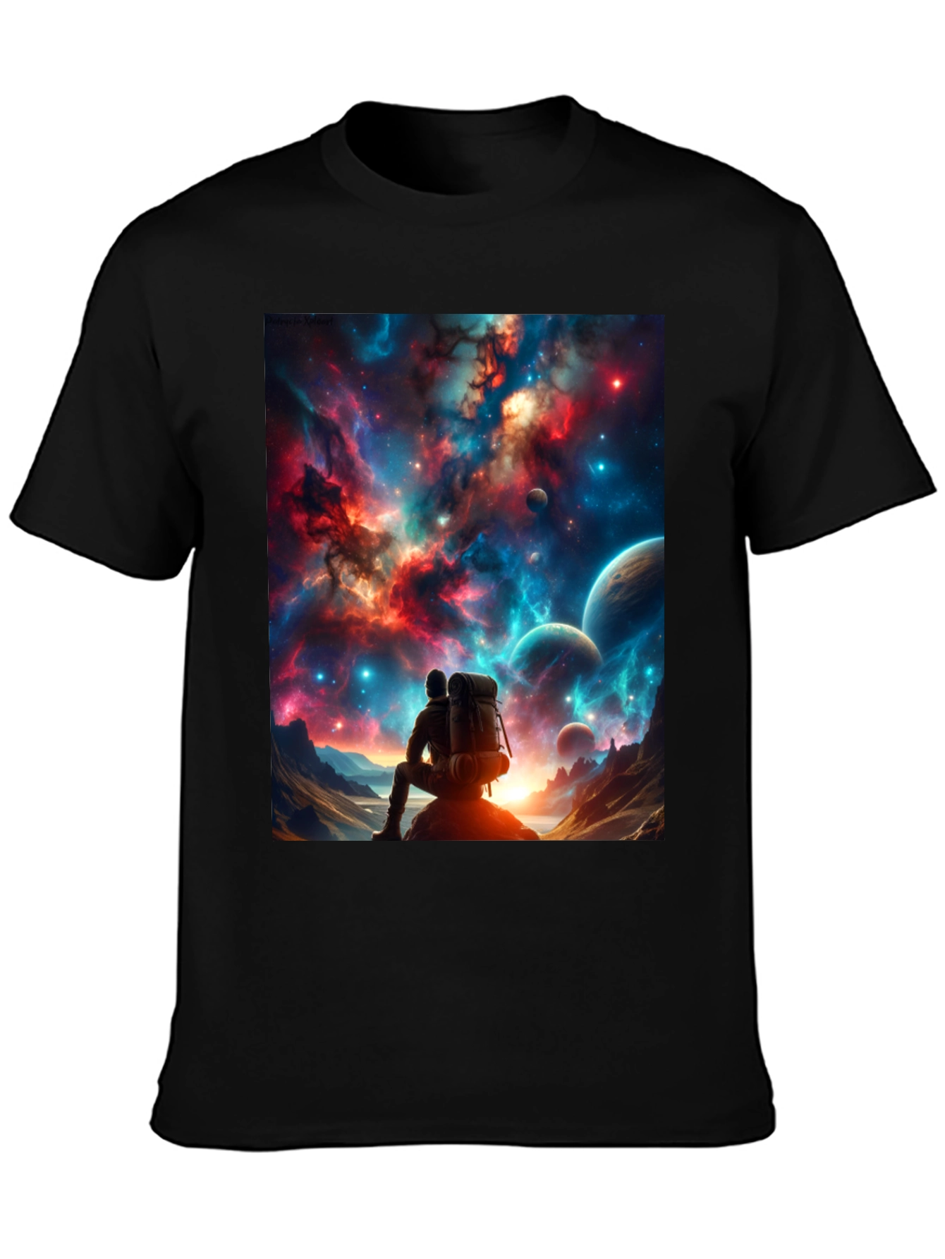 Space Explorer Graphic Tee - Black