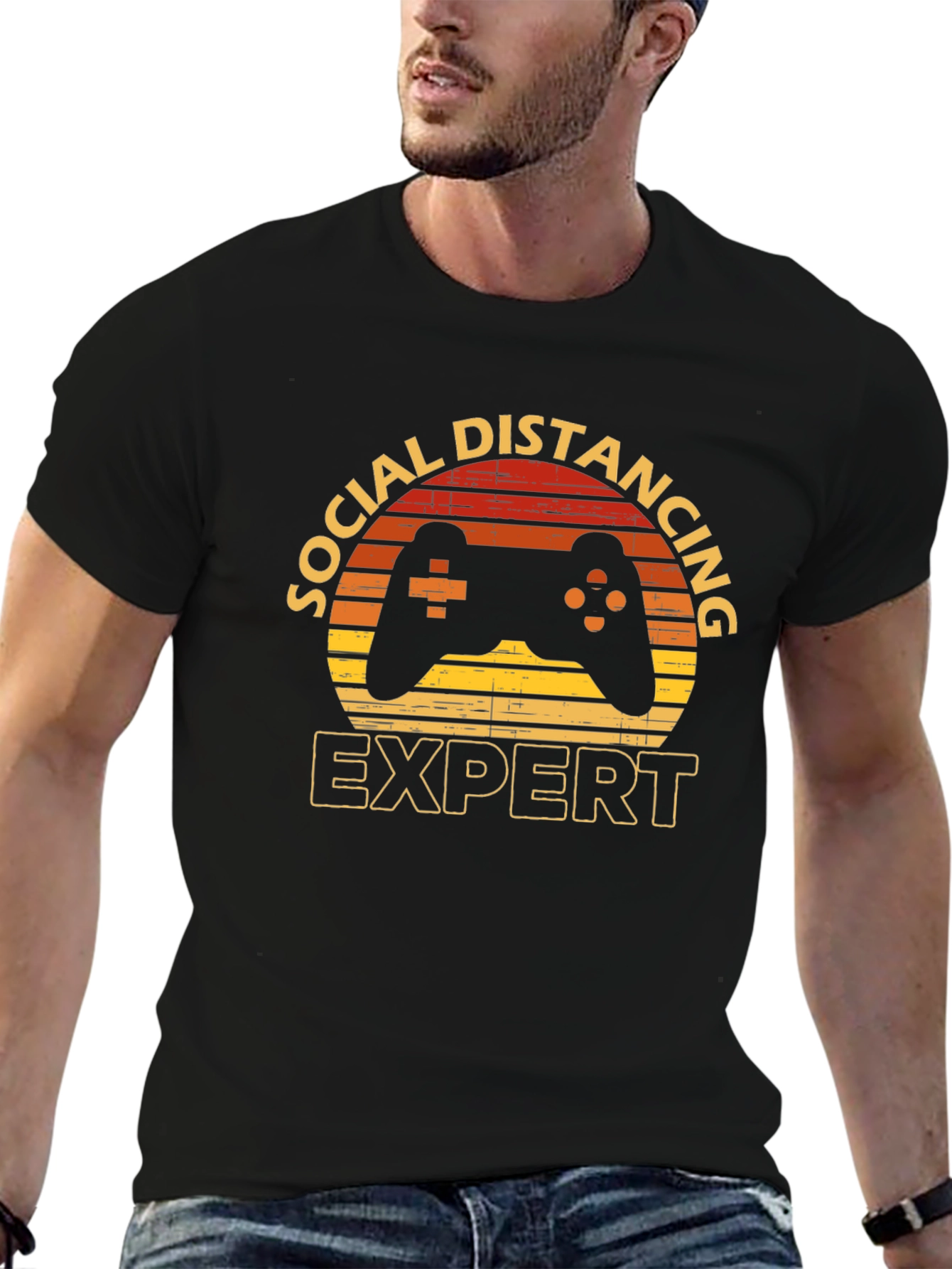 Social Distancing Expert Gamer T-Shirt