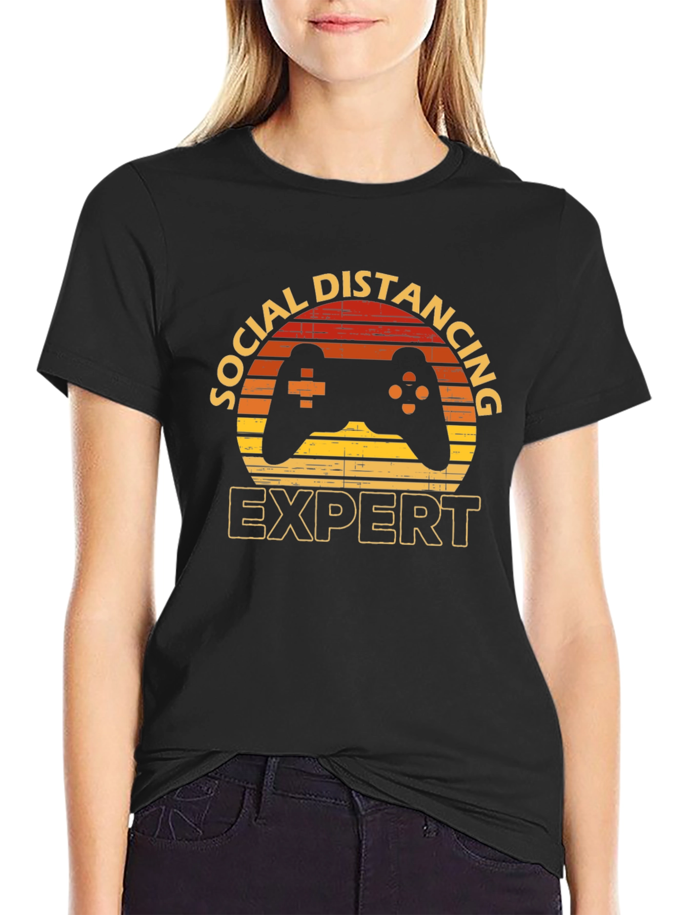 Social Distancing Expert Gamer T-Shirt