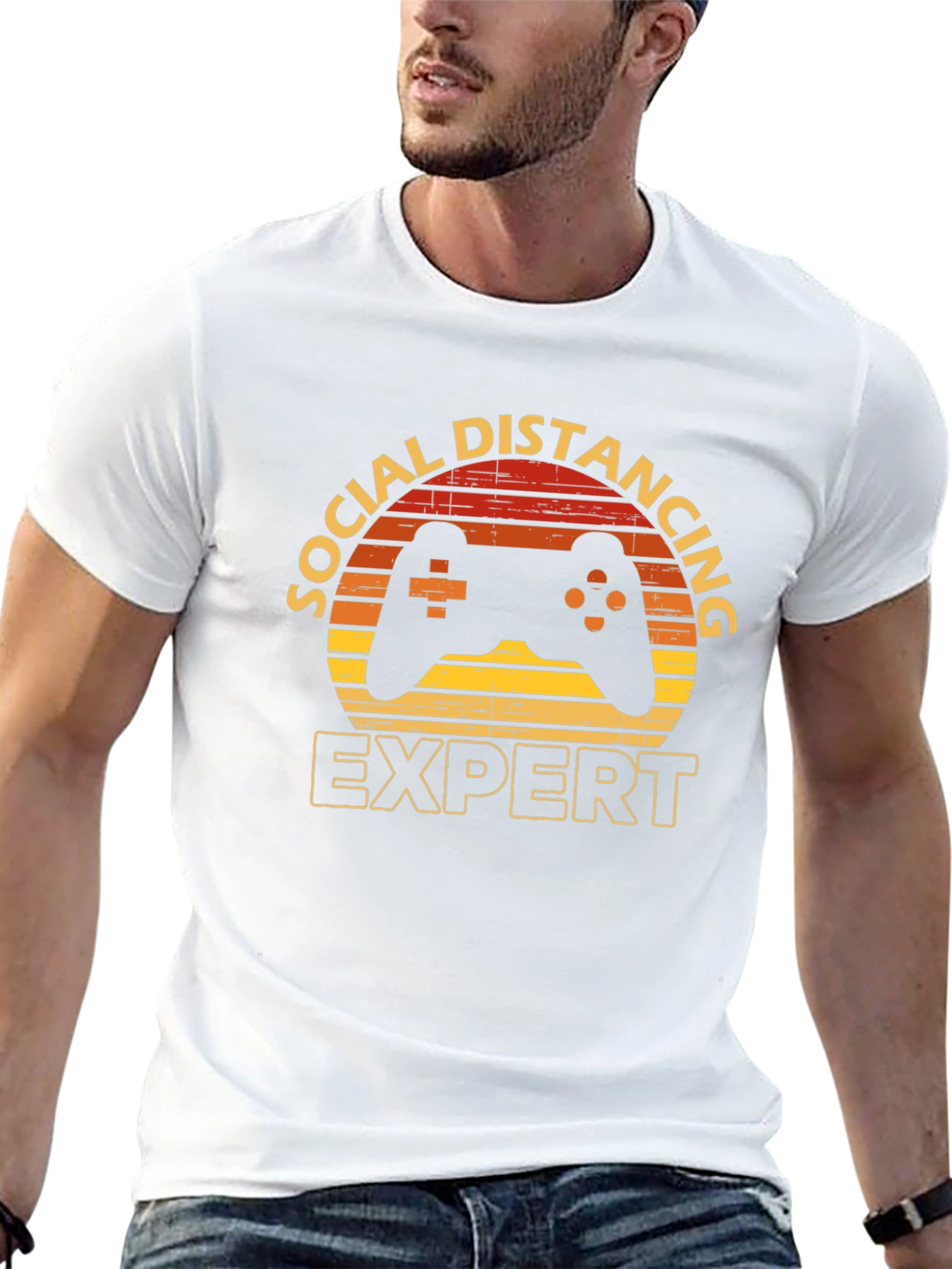 Social Distancing Expert Gamer T-Shirt