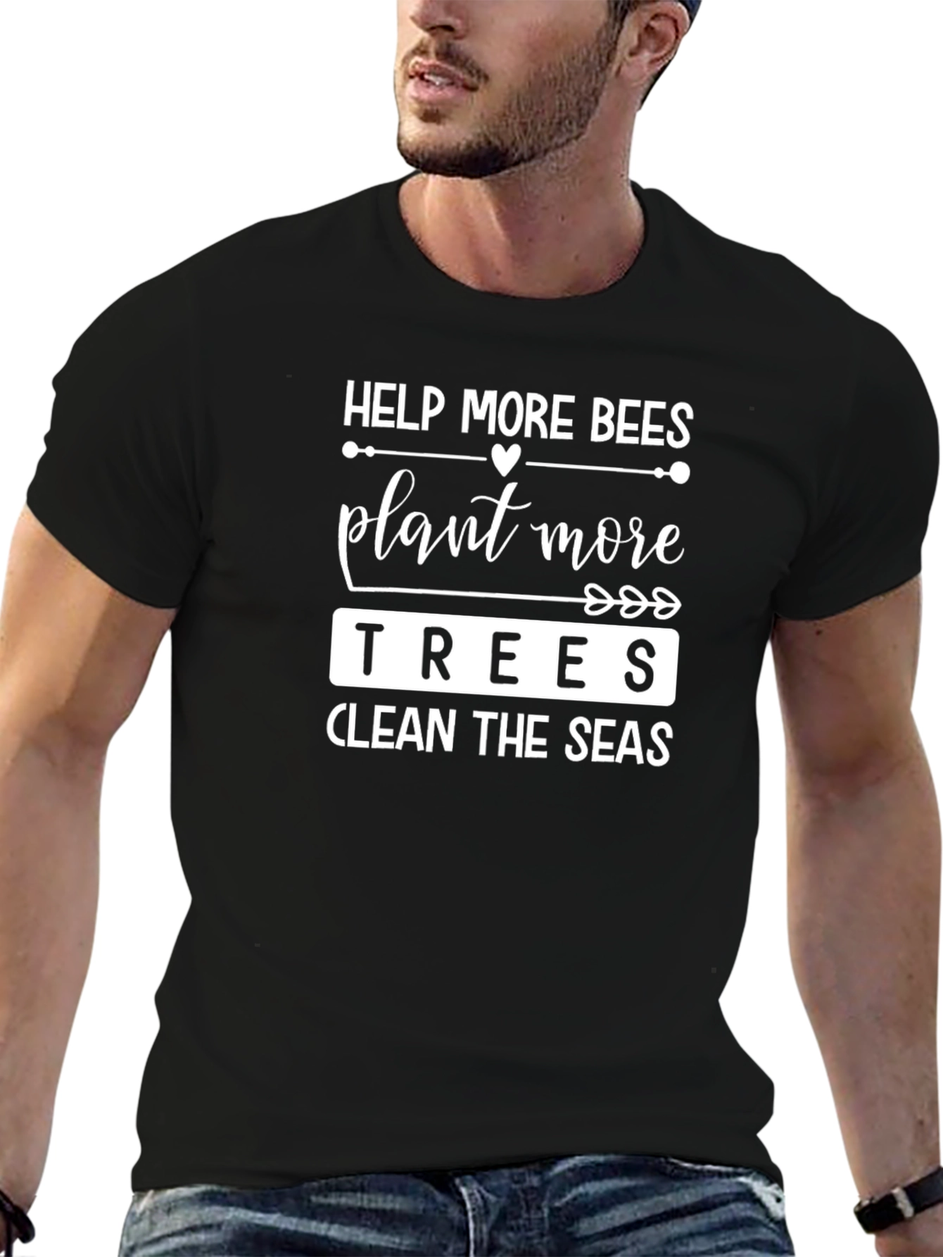 Eco-Friendly Graphic Tee: Help Bees Plant Trees