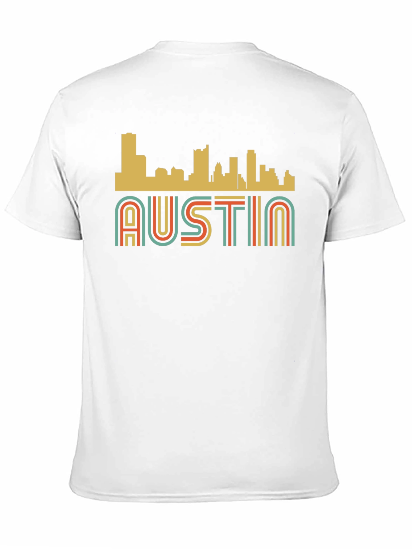 Retro Austin Skyline Black Graphic Tee