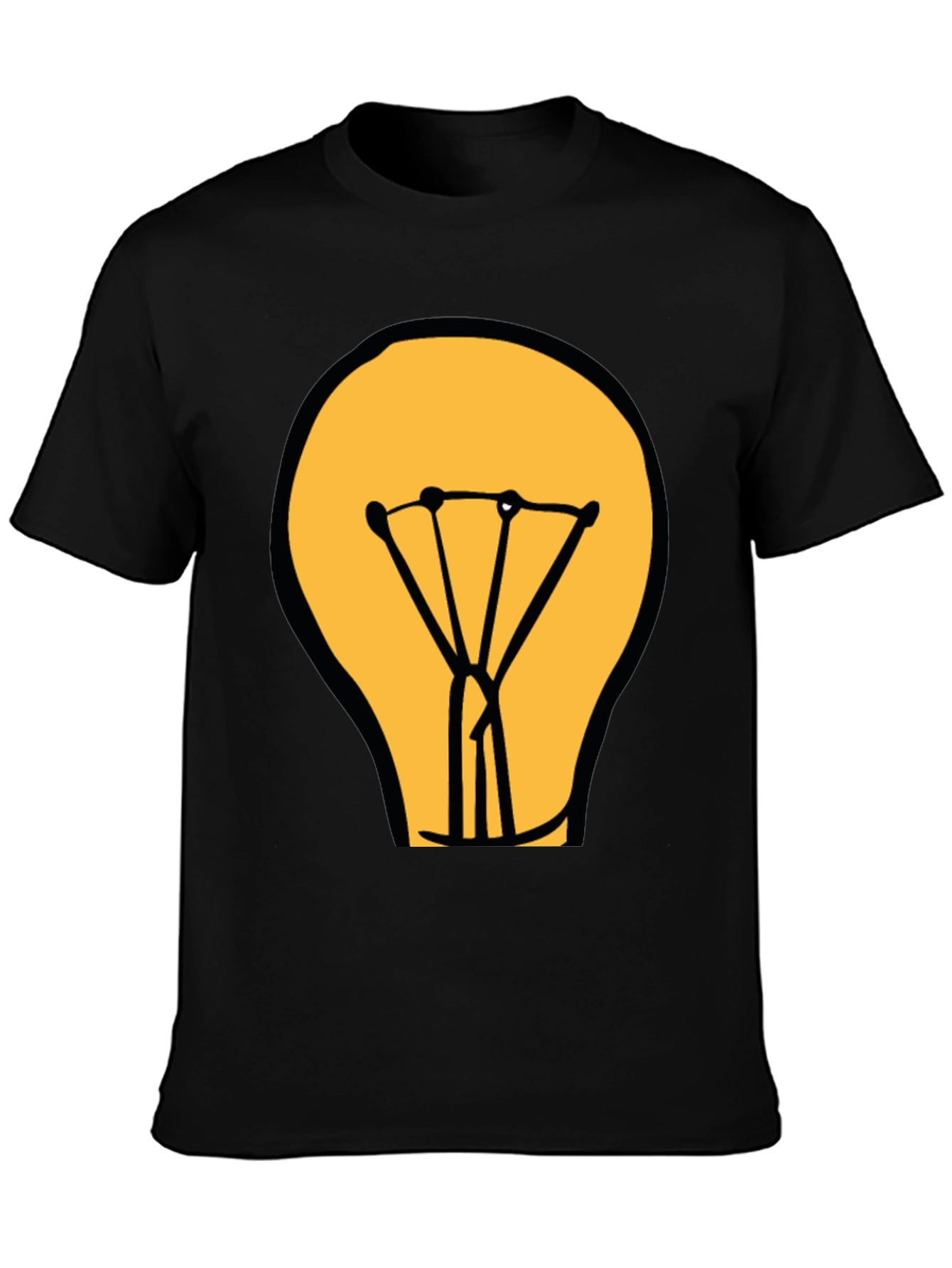 Light Bulb Graphic Black T-Shirt