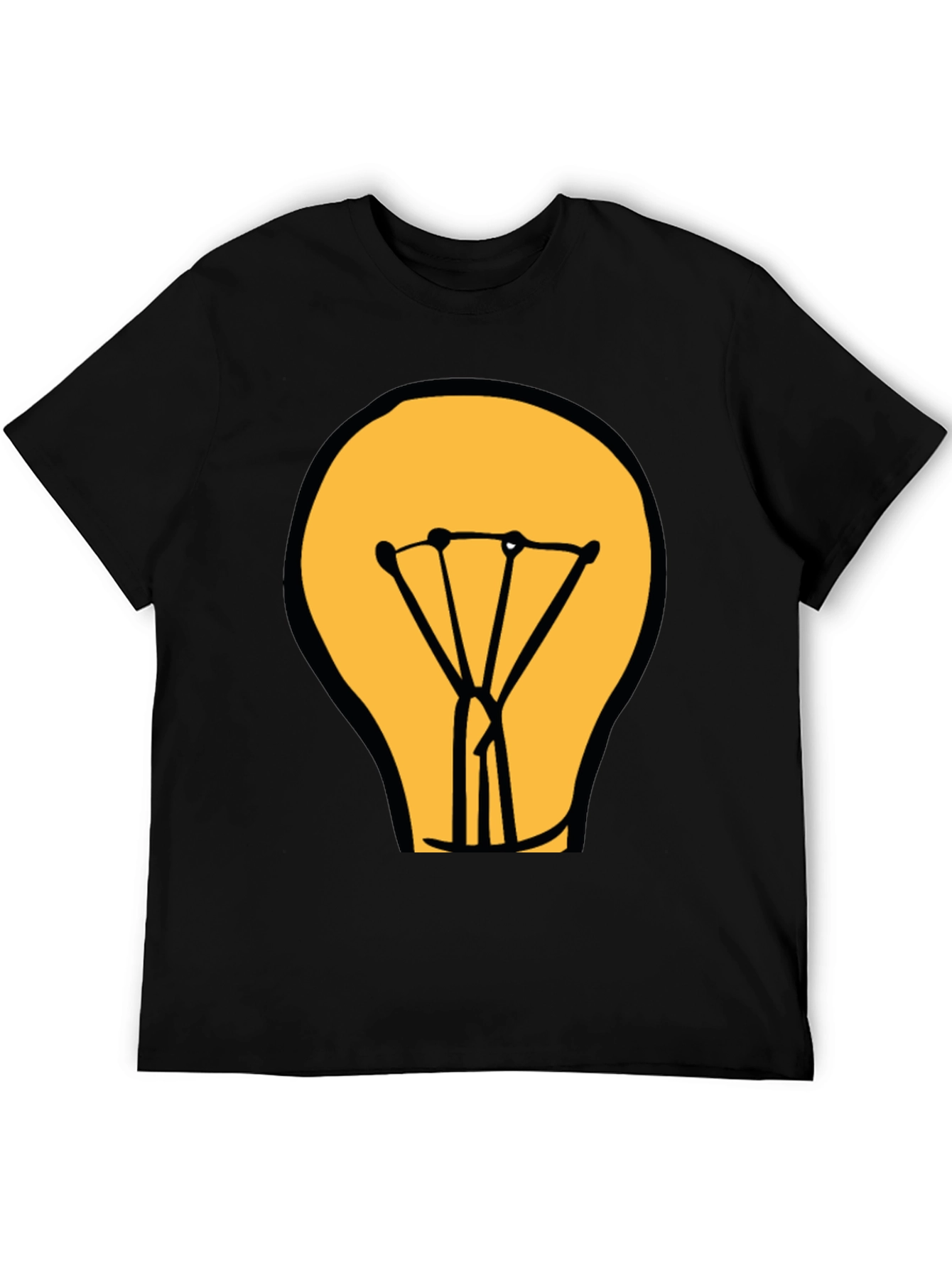 Light Bulb Graphic Black T-Shirt