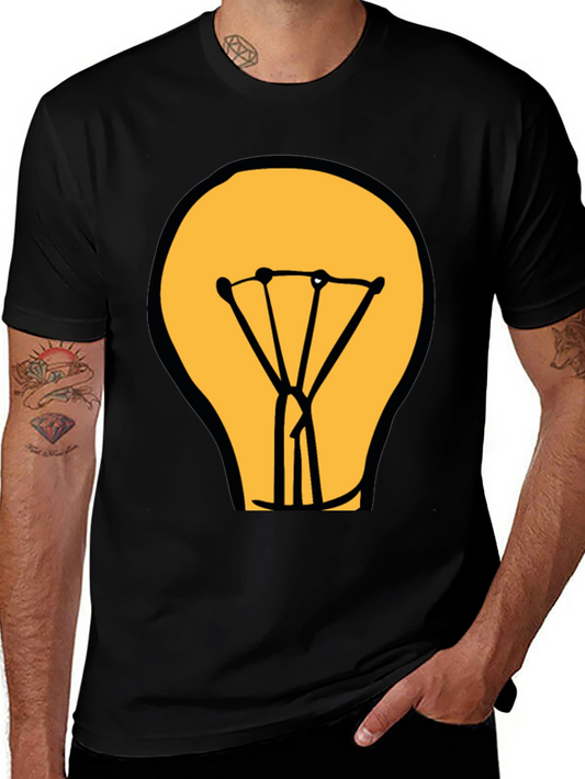Light Bulb Graphic Black T-Shirt