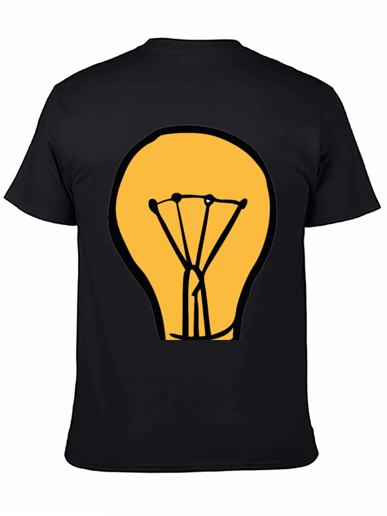 Light Bulb Graphic Black T-Shirt