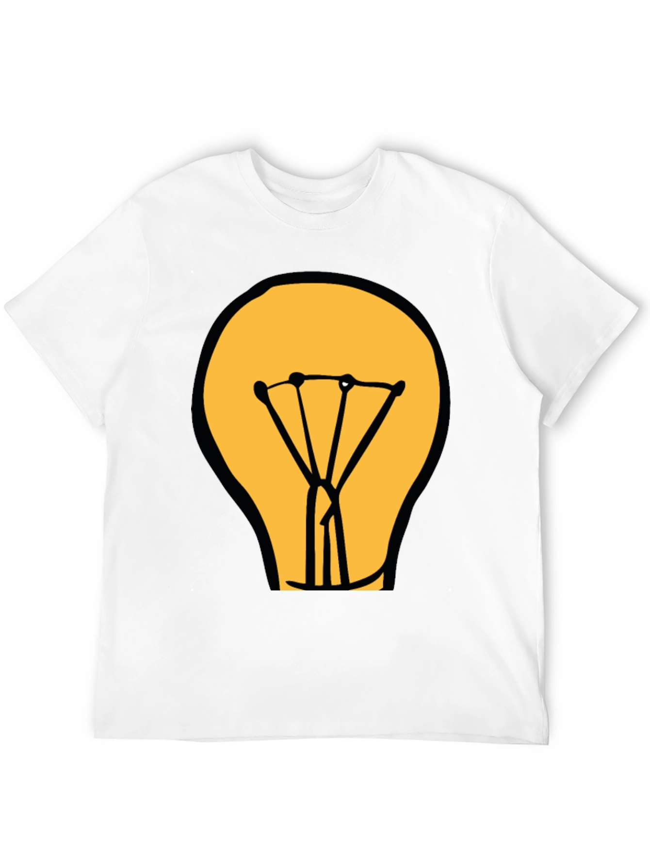 Light Bulb Graphic Black T-Shirt