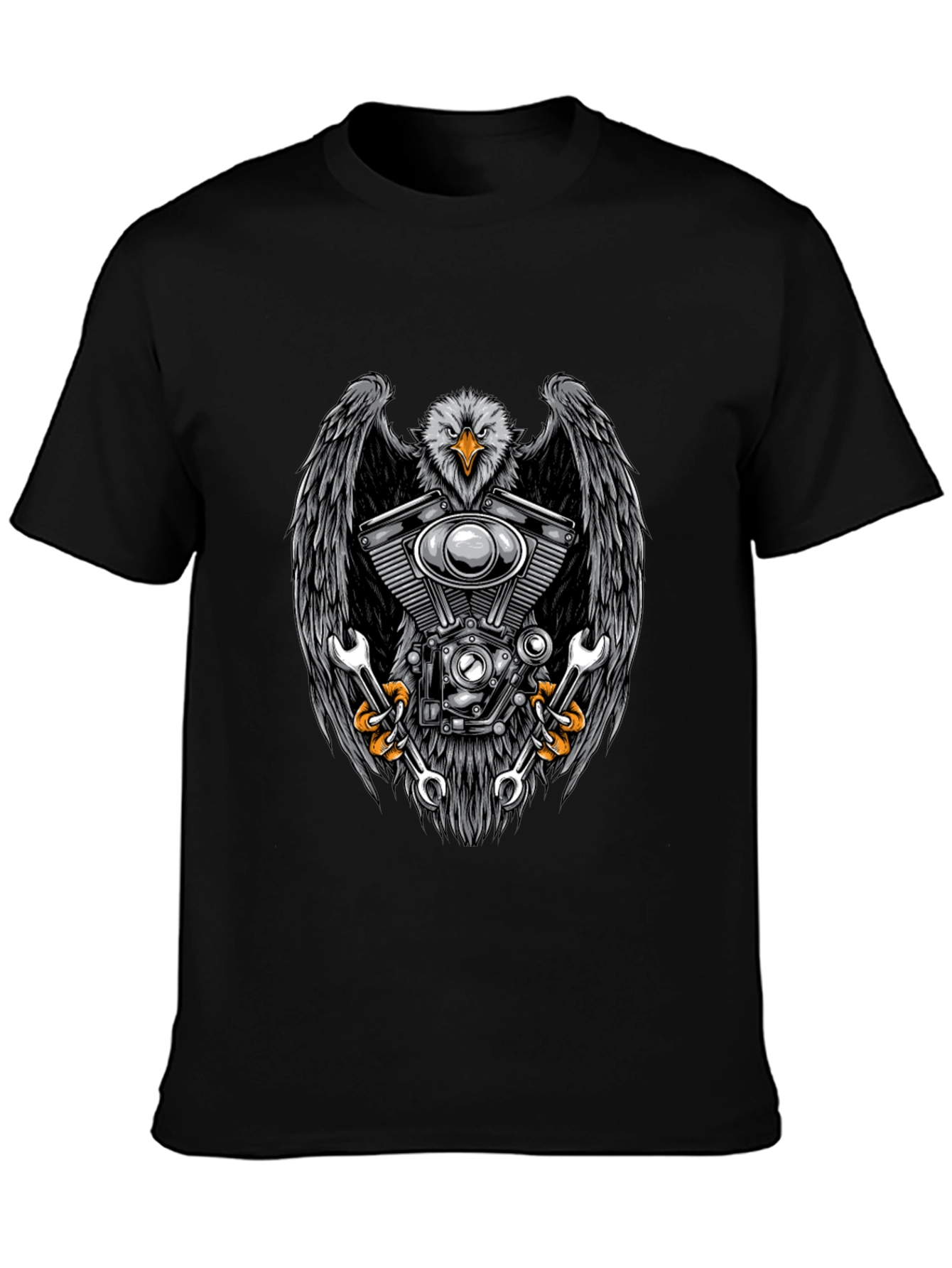 Eagle Engine Mechanic Black T-Shirt