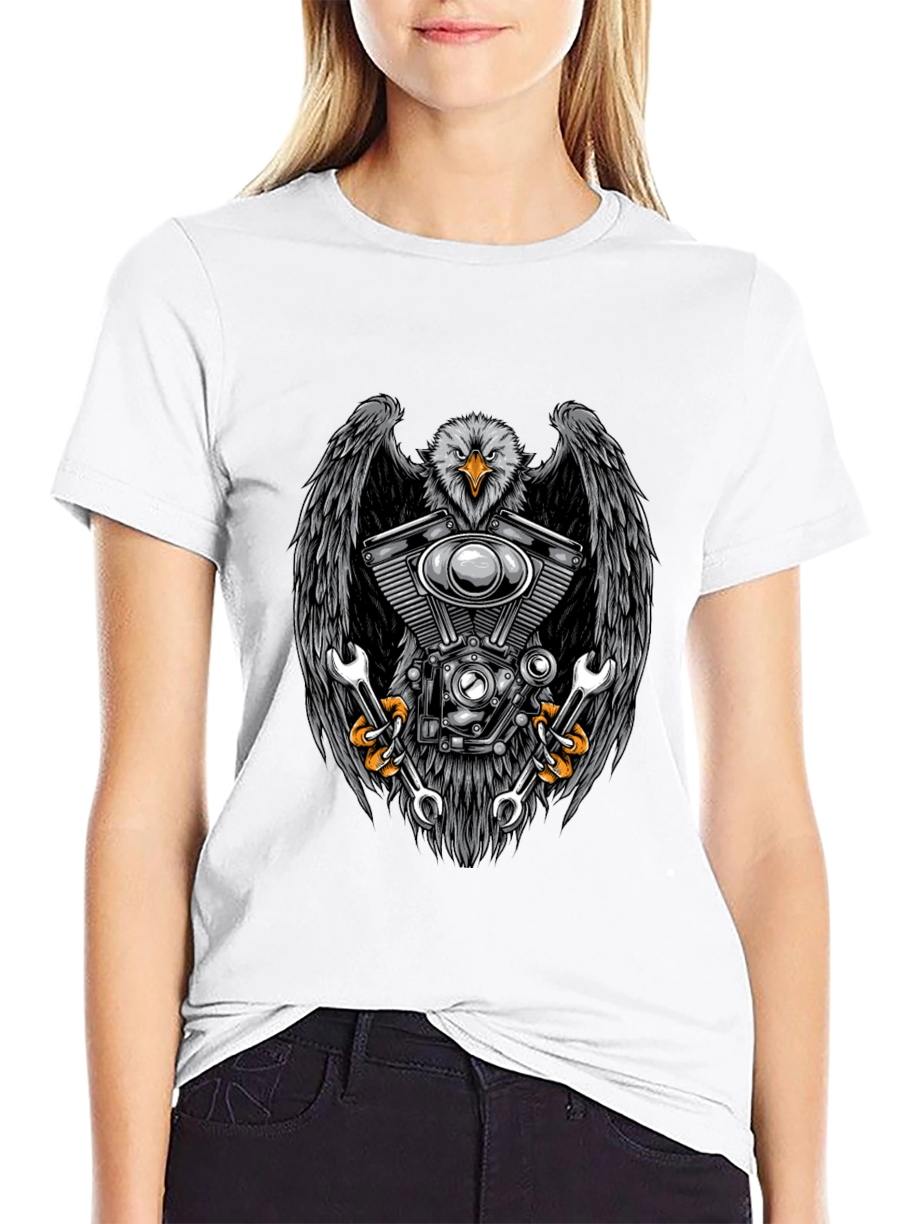 Eagle Engine Mechanic Black T-Shirt