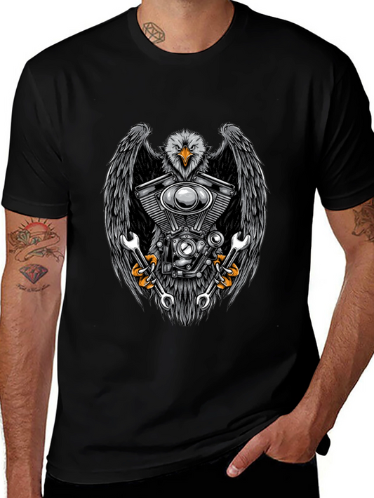 Eagle Engine Mechanic Black T-Shirt