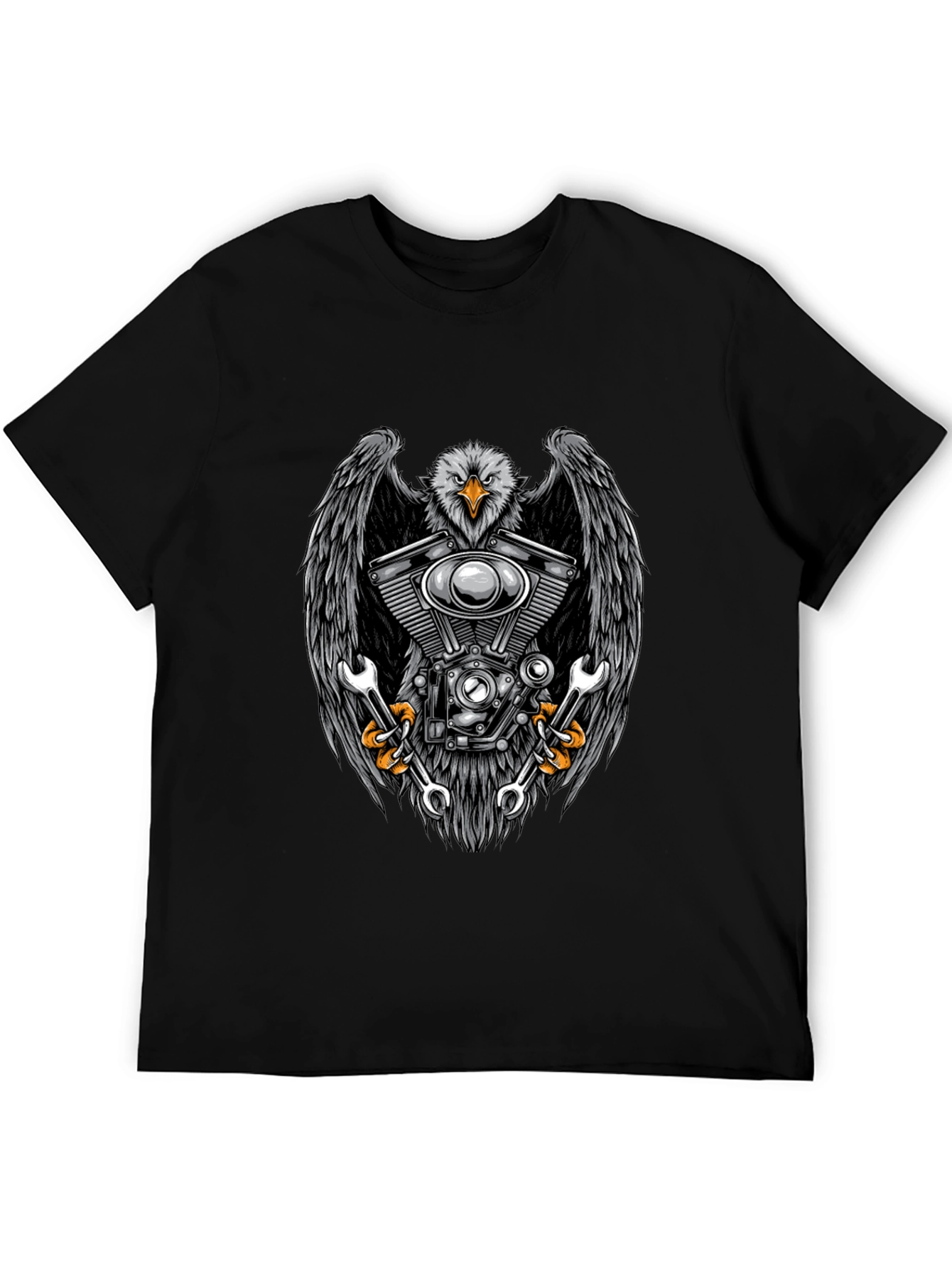 Eagle Engine Mechanic Black T-Shirt