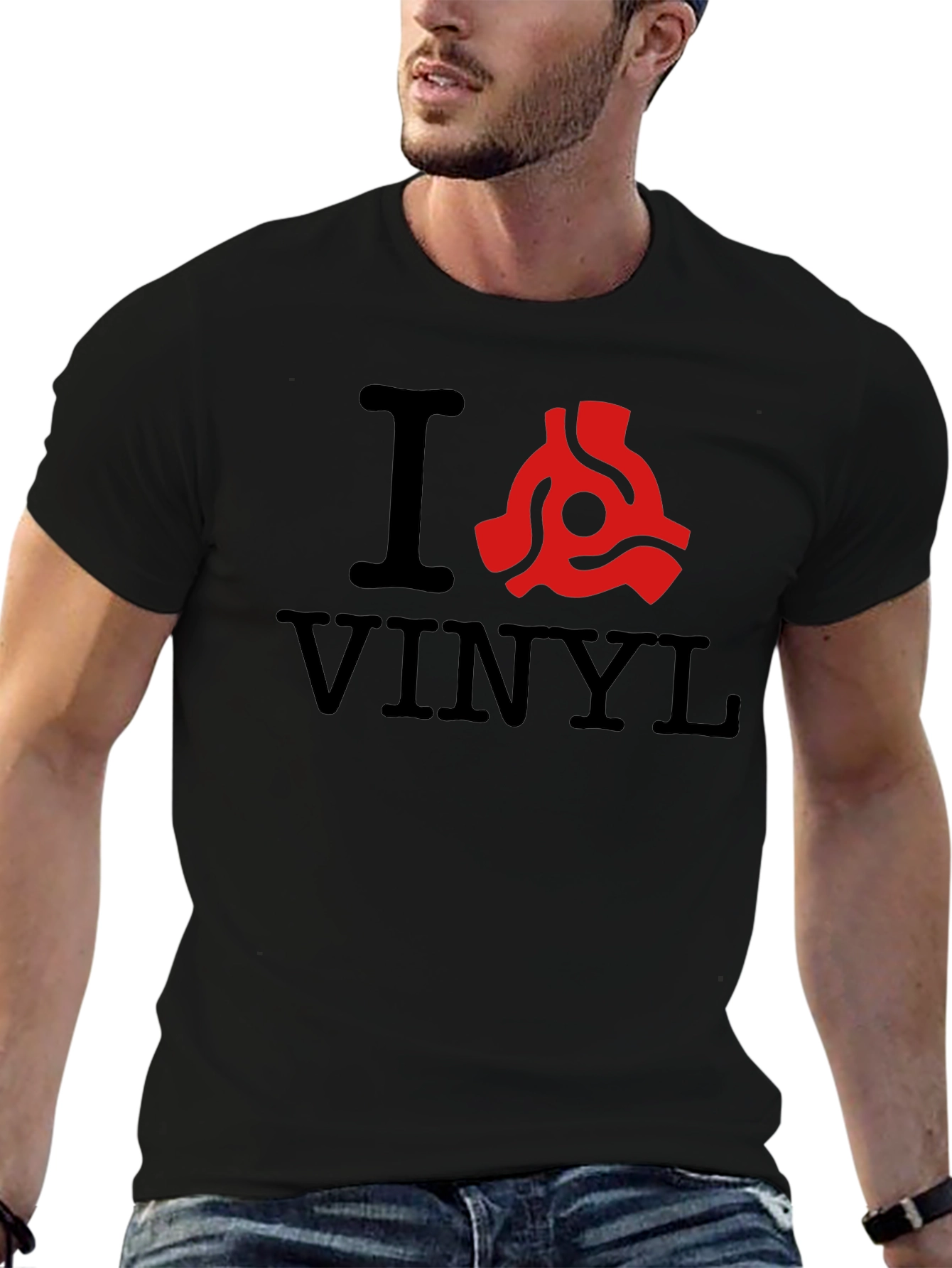 I (Turntable Adapter) Vinyl T-Shirt - Music Lover Tee