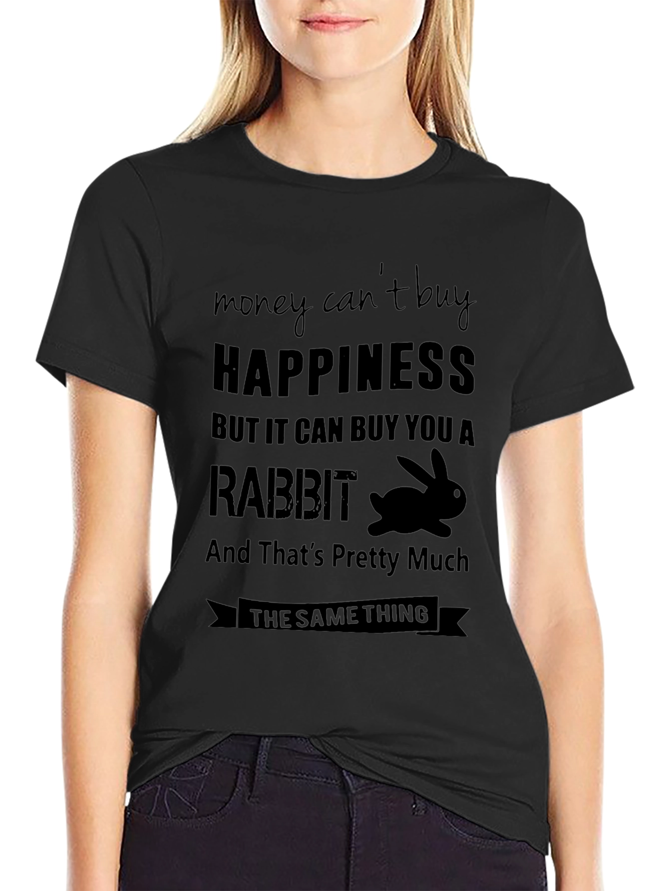 Rabbit Happiness T-Shirt - Funny Animal Lover Tee