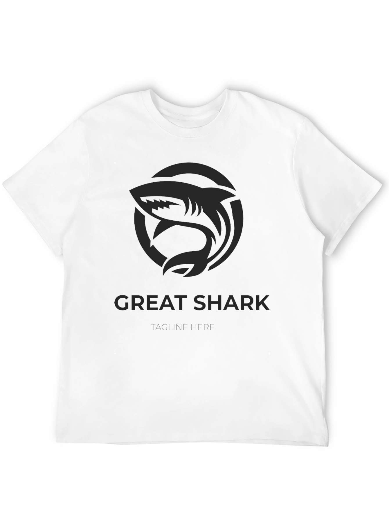 Great Shark Logo T-Shirt - Black