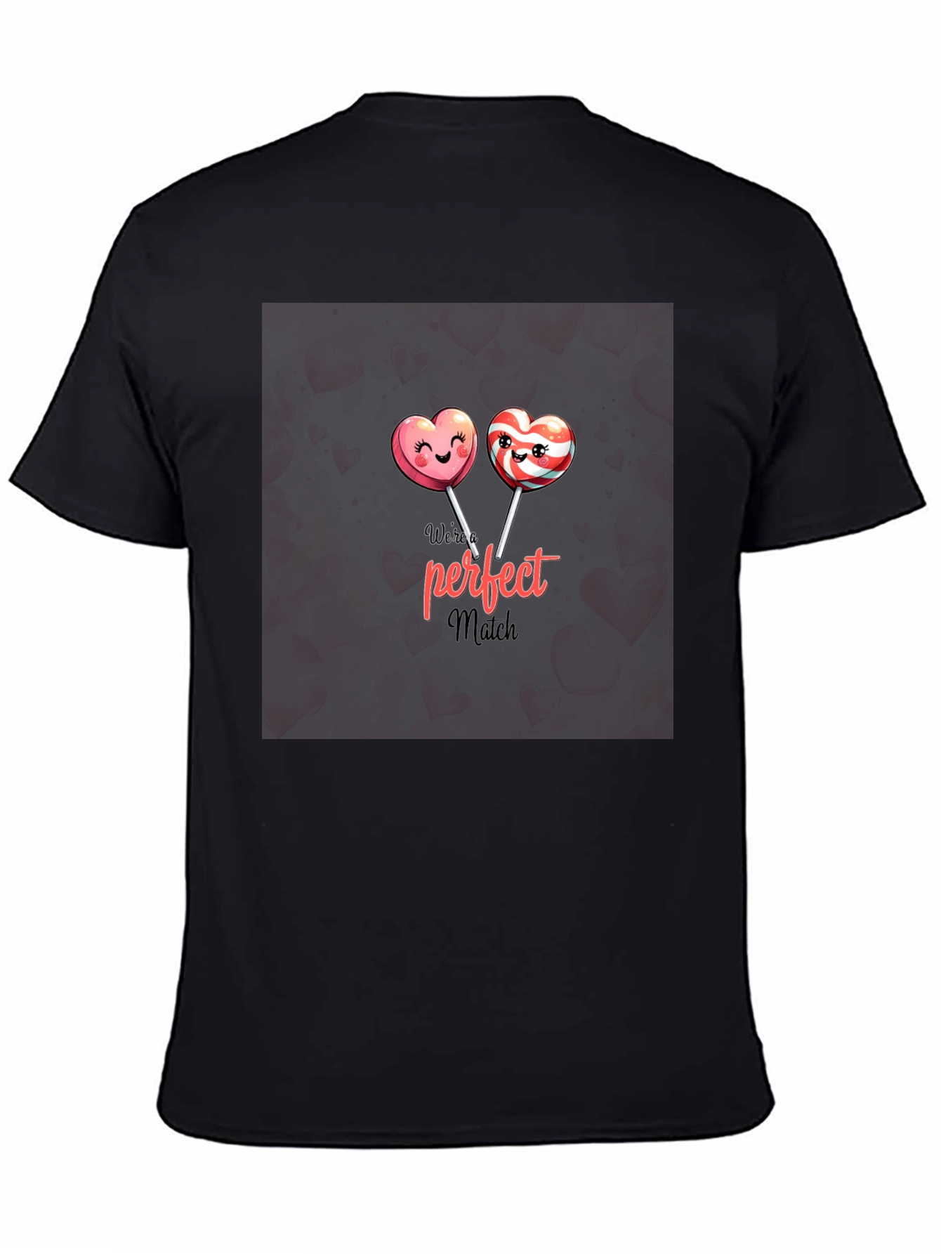 Perfect Match Lollipop Heart Graphic T-Shirt